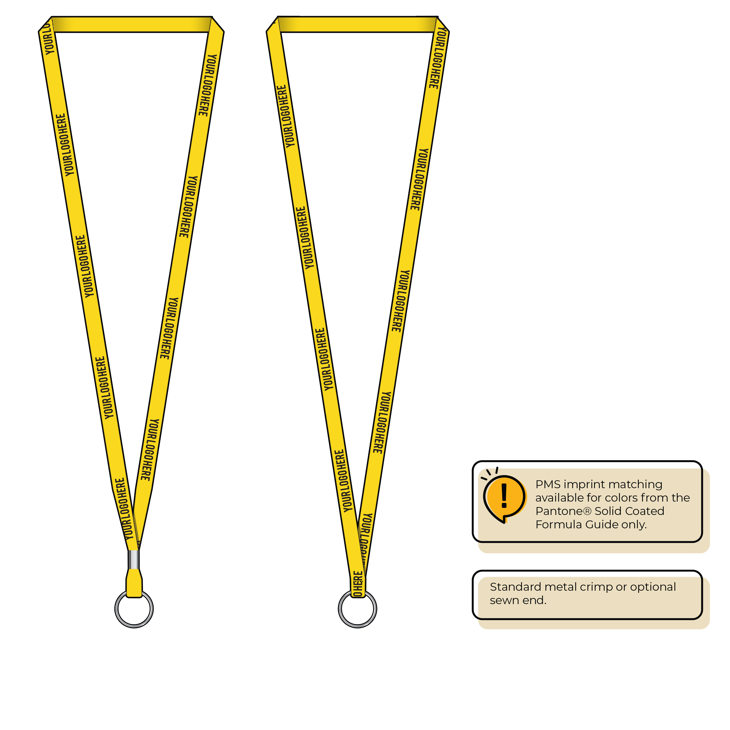 BH0011 | 3/8" MicroWeave Silkscreen Lanyards :: STANDARD END ATTACHMENTS