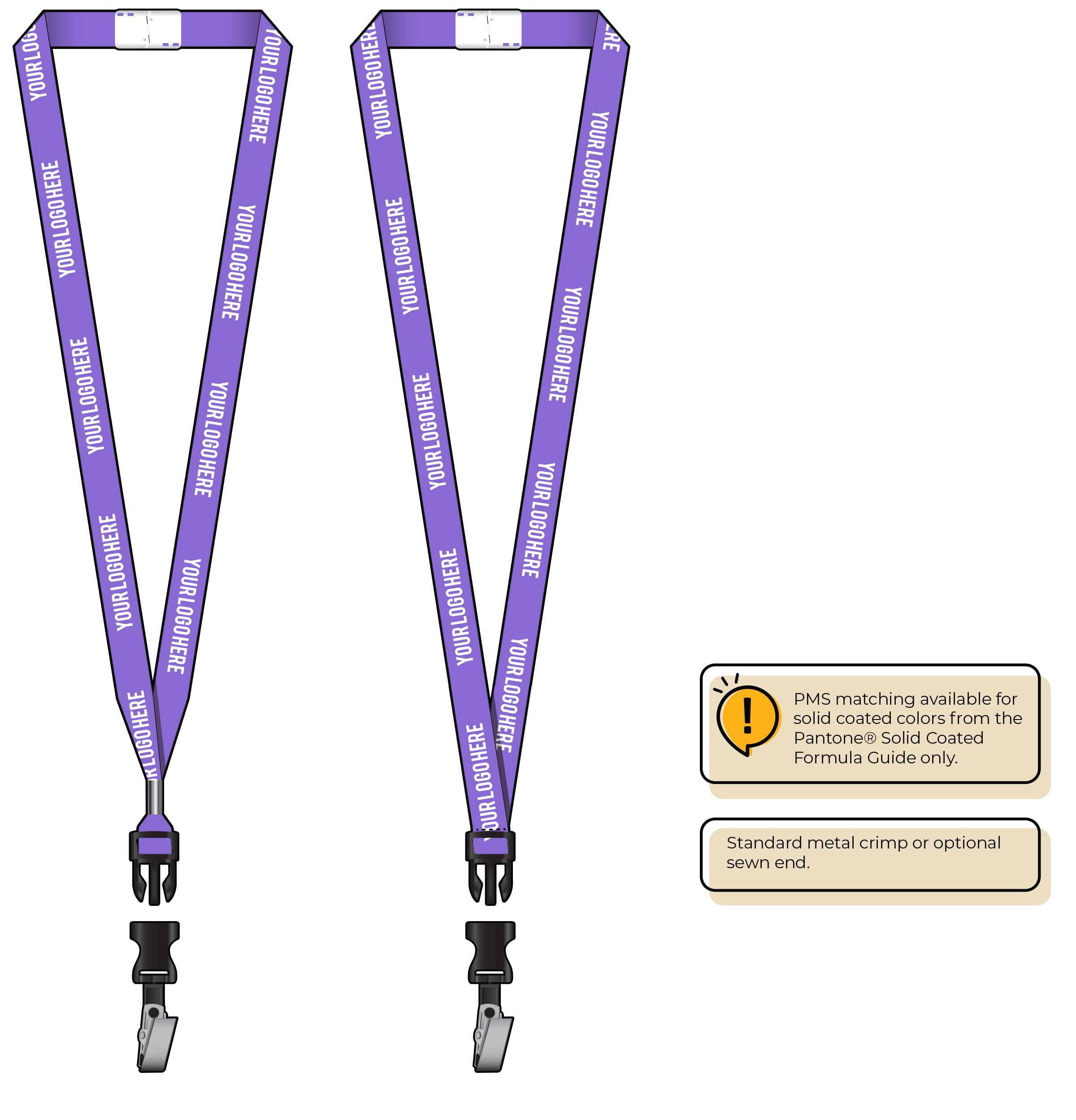 BHN012 | 5/8" Neon MicroWeave Silkscreen Lanyards :: DETACH BUCKLE