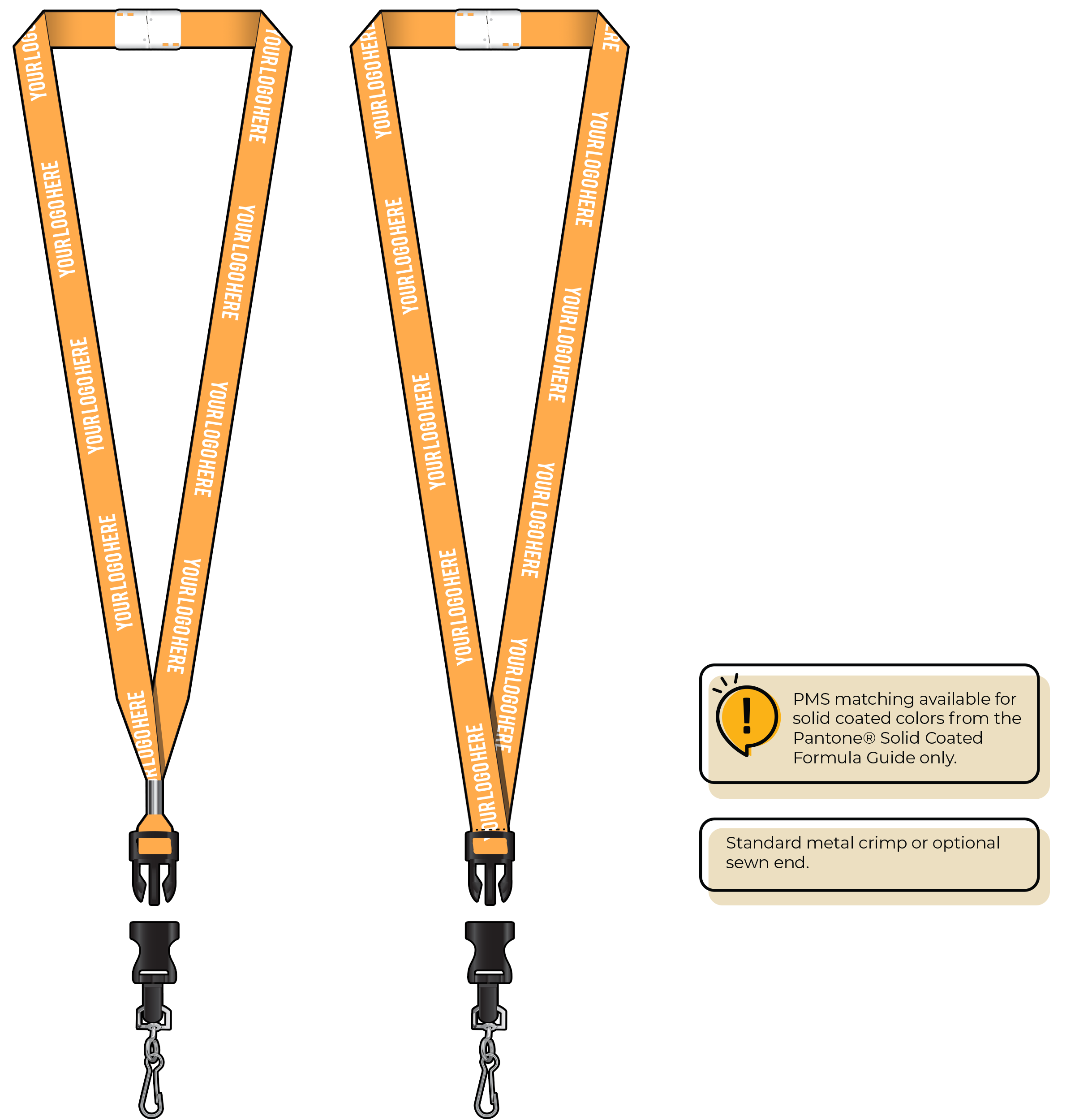 BHN012 | 5/8" Neon MicroWeave Silkscreen Lanyards :: DETACH BUCKLE