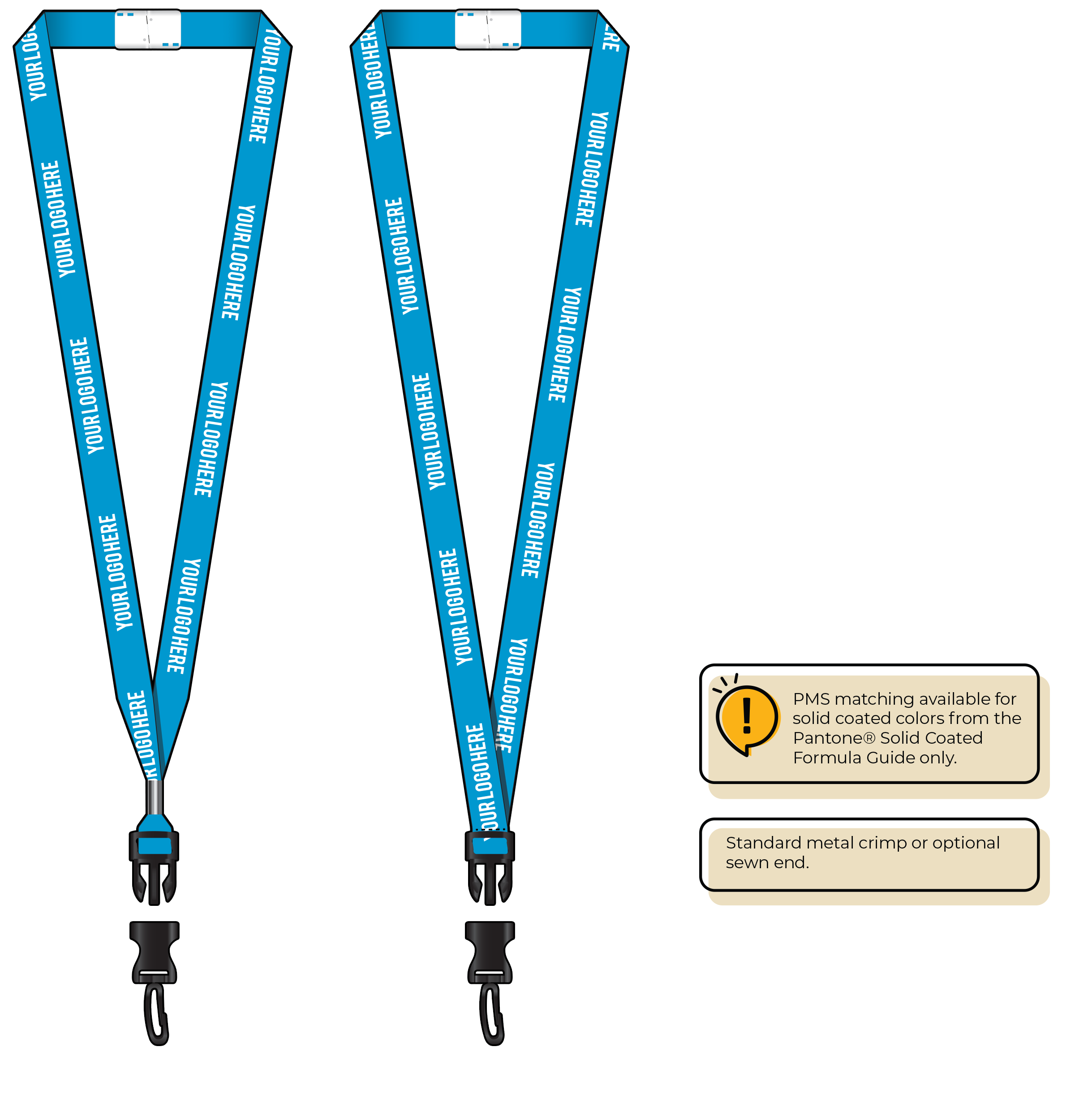 BHN012 | 5/8" Neon MicroWeave Silkscreen Lanyards :: DETACH BUCKLE