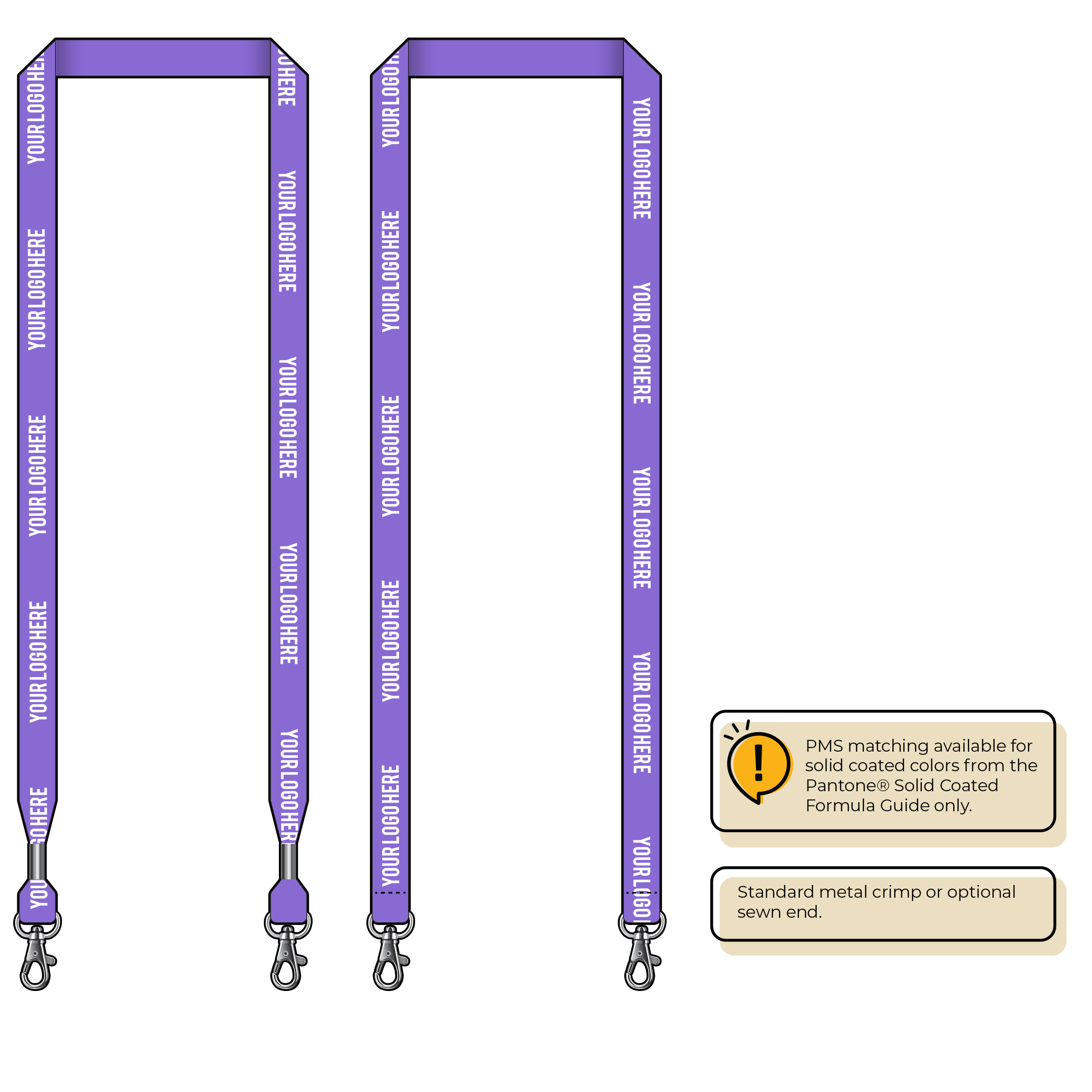 BHN012 | 5/8" Neon MicroWeave Silkscreen Lanyards :: DOUBLE ENDED