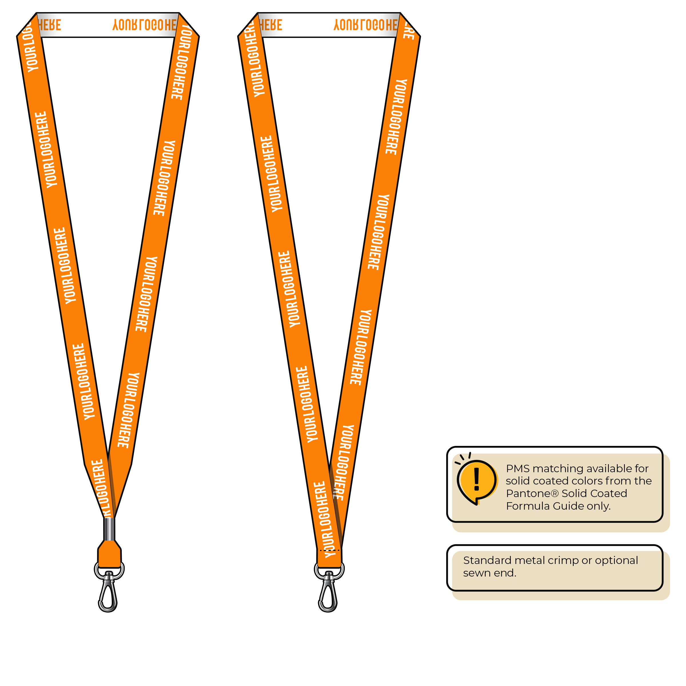 BH0022 | 5/8" Woven Lanyards :: NON-STANDARD END ATTACHMENTS