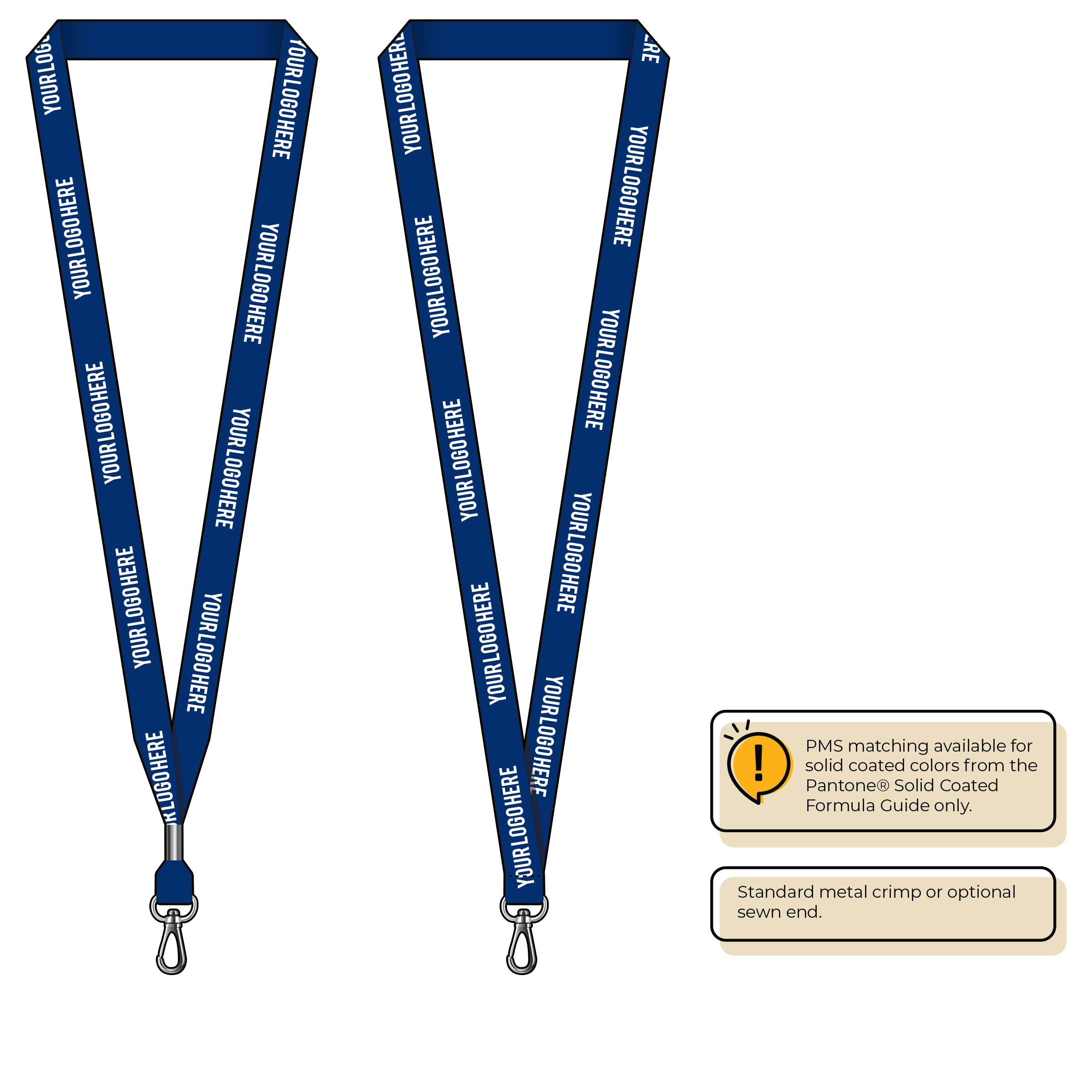 BH0012 | 5/8" MicroWeave Silkscreen Lanyards :: NON-STANDARD END ATTACHMENTS