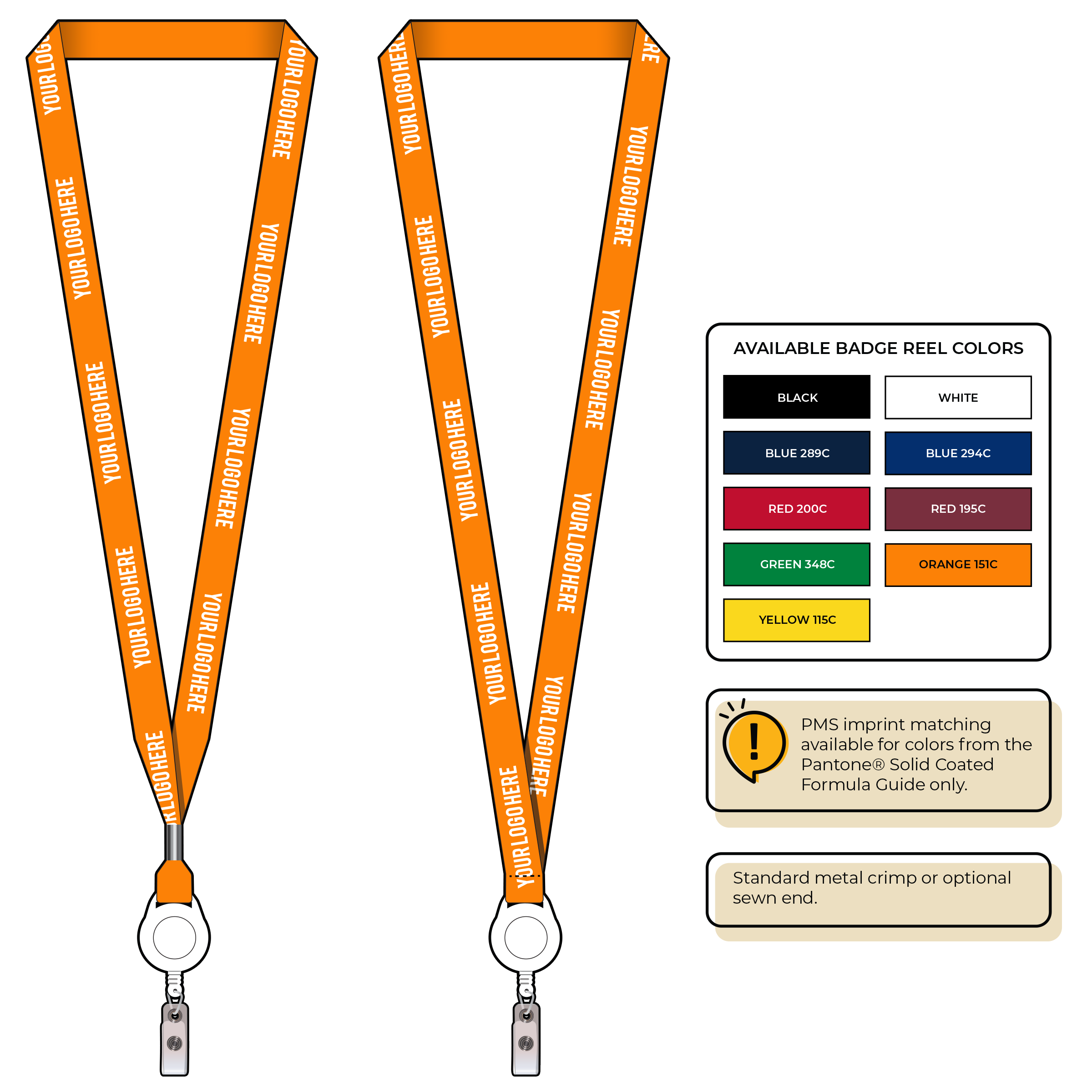 BH0012 | 5/8" MicroWeave Silkscreen Lanyards :: NON-STANDARD END ATTACHMENTS