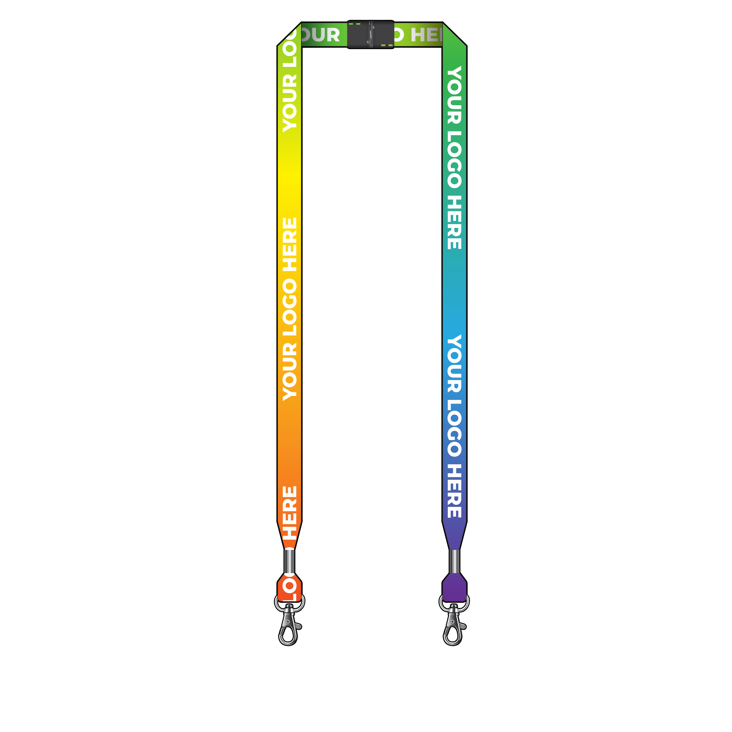 BH0002US | 5/8" Made in USA Dye Sublimation Lanyards