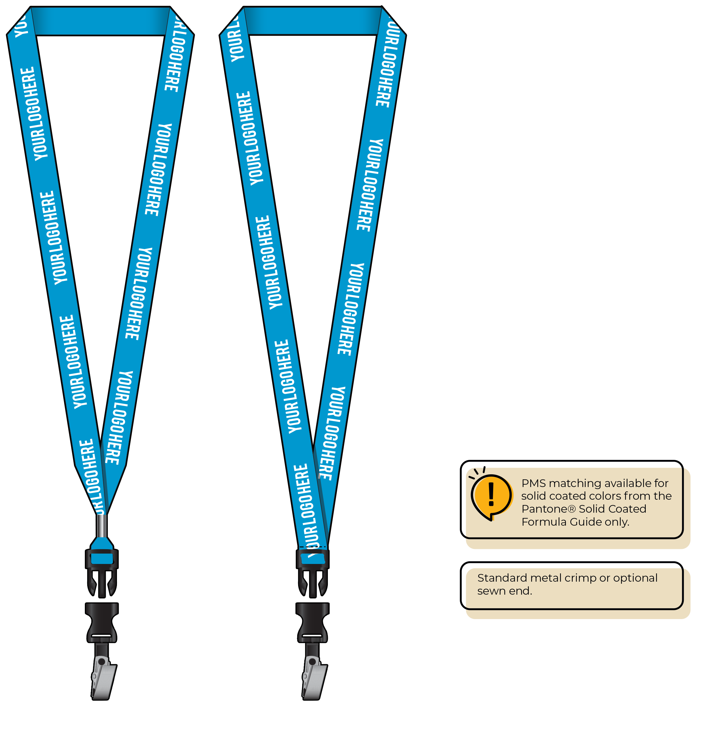 BHN013 | 3/4" Neon MicroWeave Silkscreen Lanyards :: DETACH BUCKLE