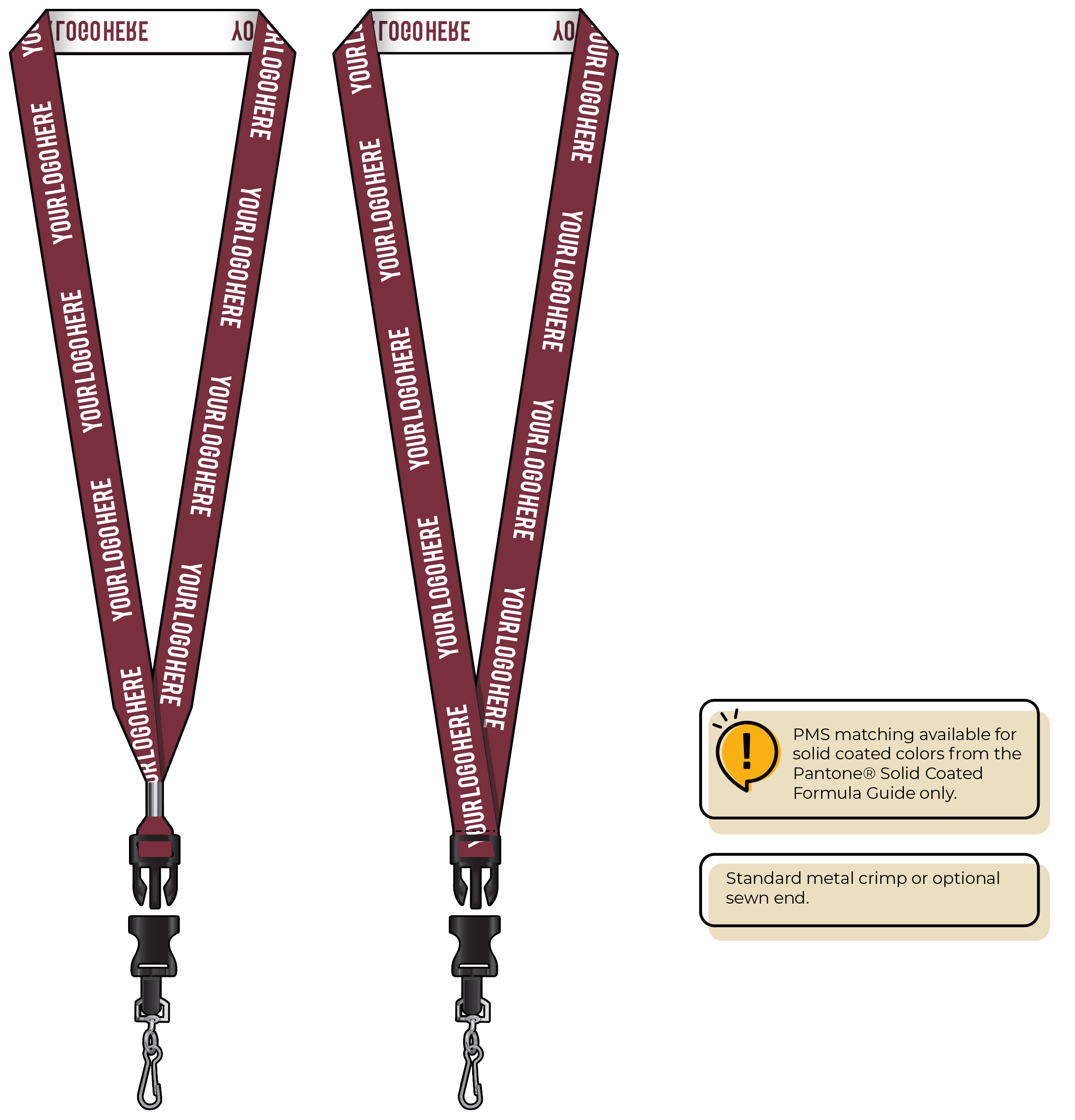 BH0023 | 3/4" Woven Lanyards :: DETACH BUCKLE