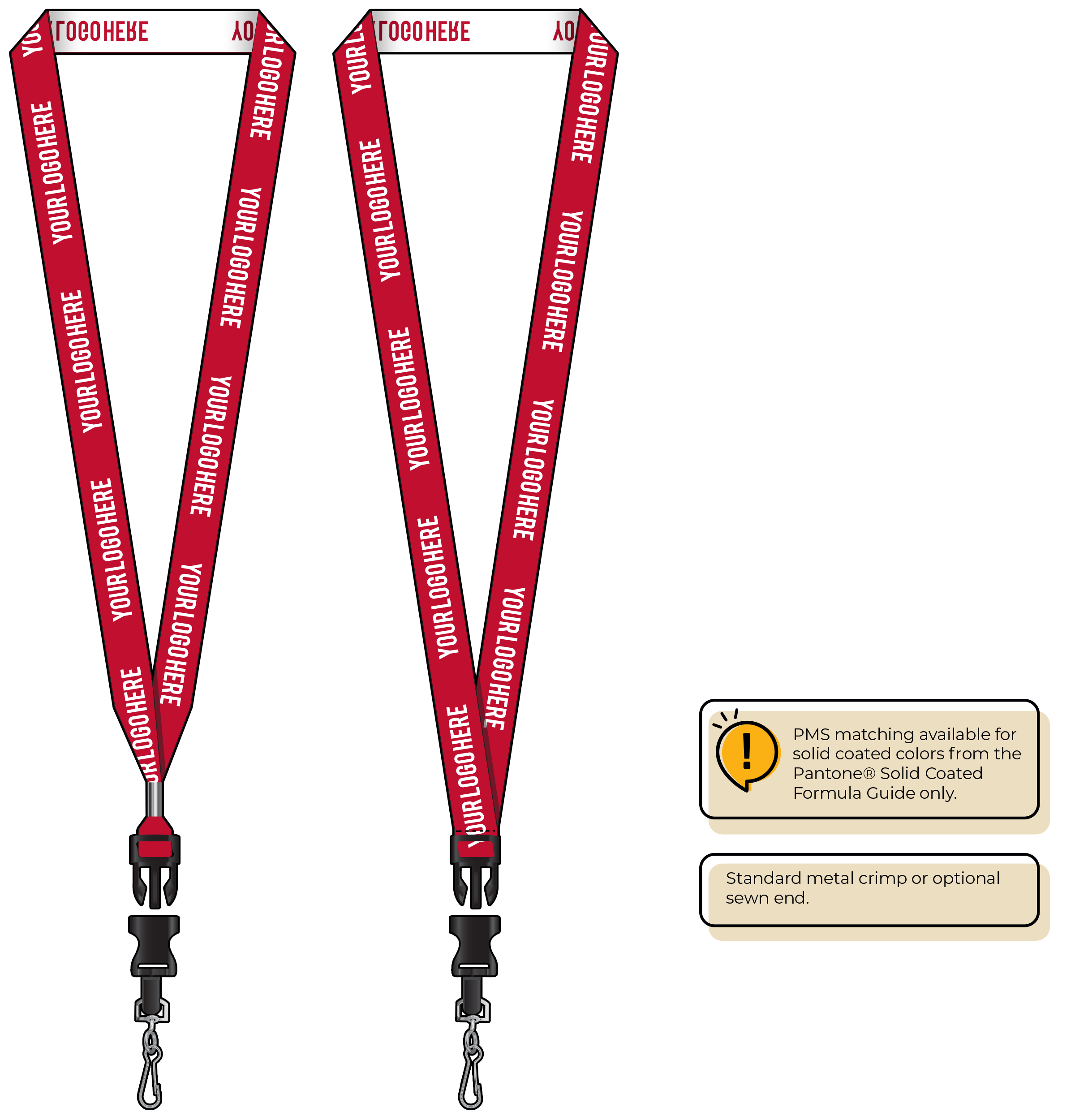 BH0023 | 3/4" Woven Lanyards :: DETACH BUCKLE