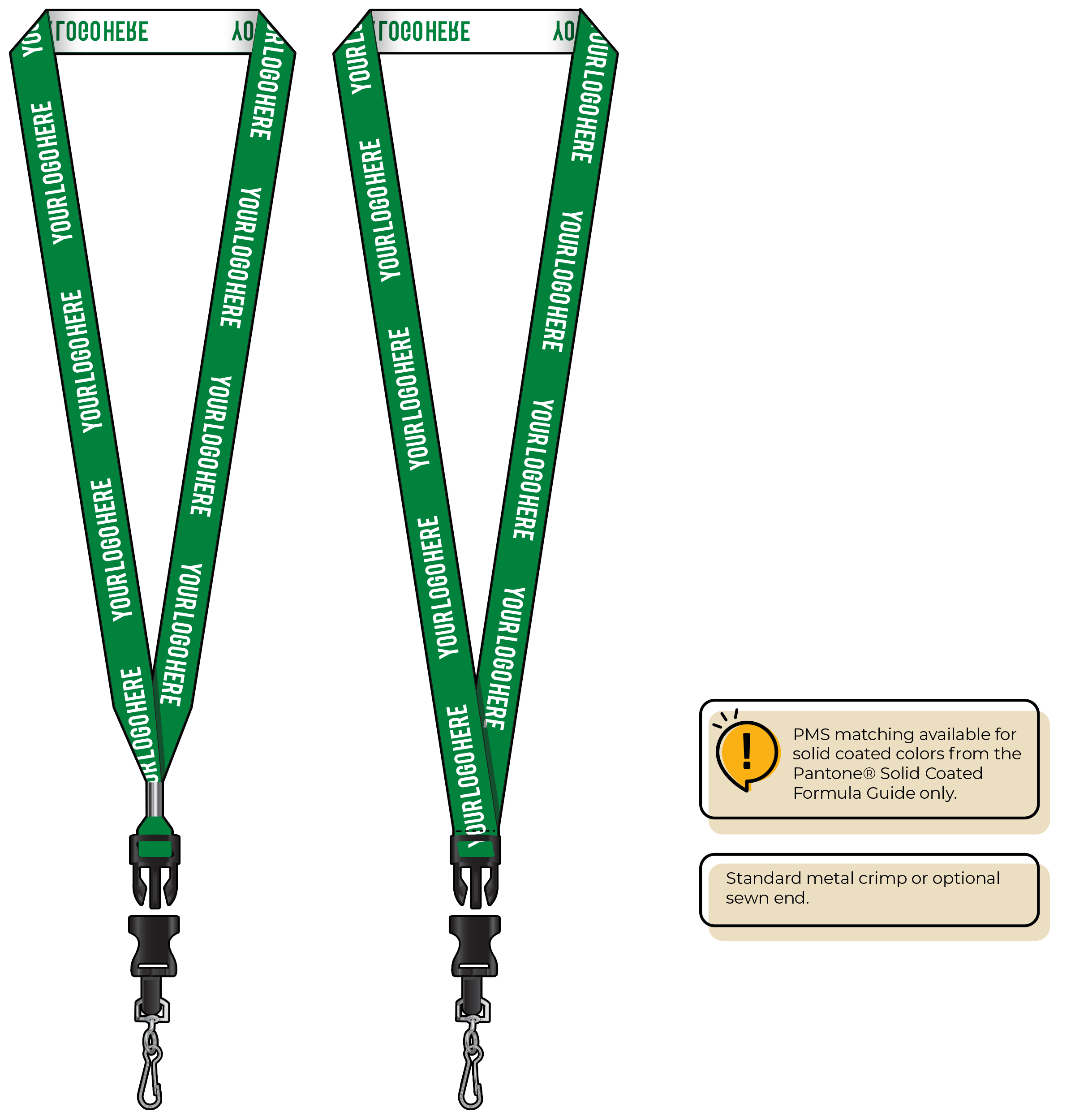 BH0023 | 3/4" Woven Lanyards :: DETACH BUCKLE