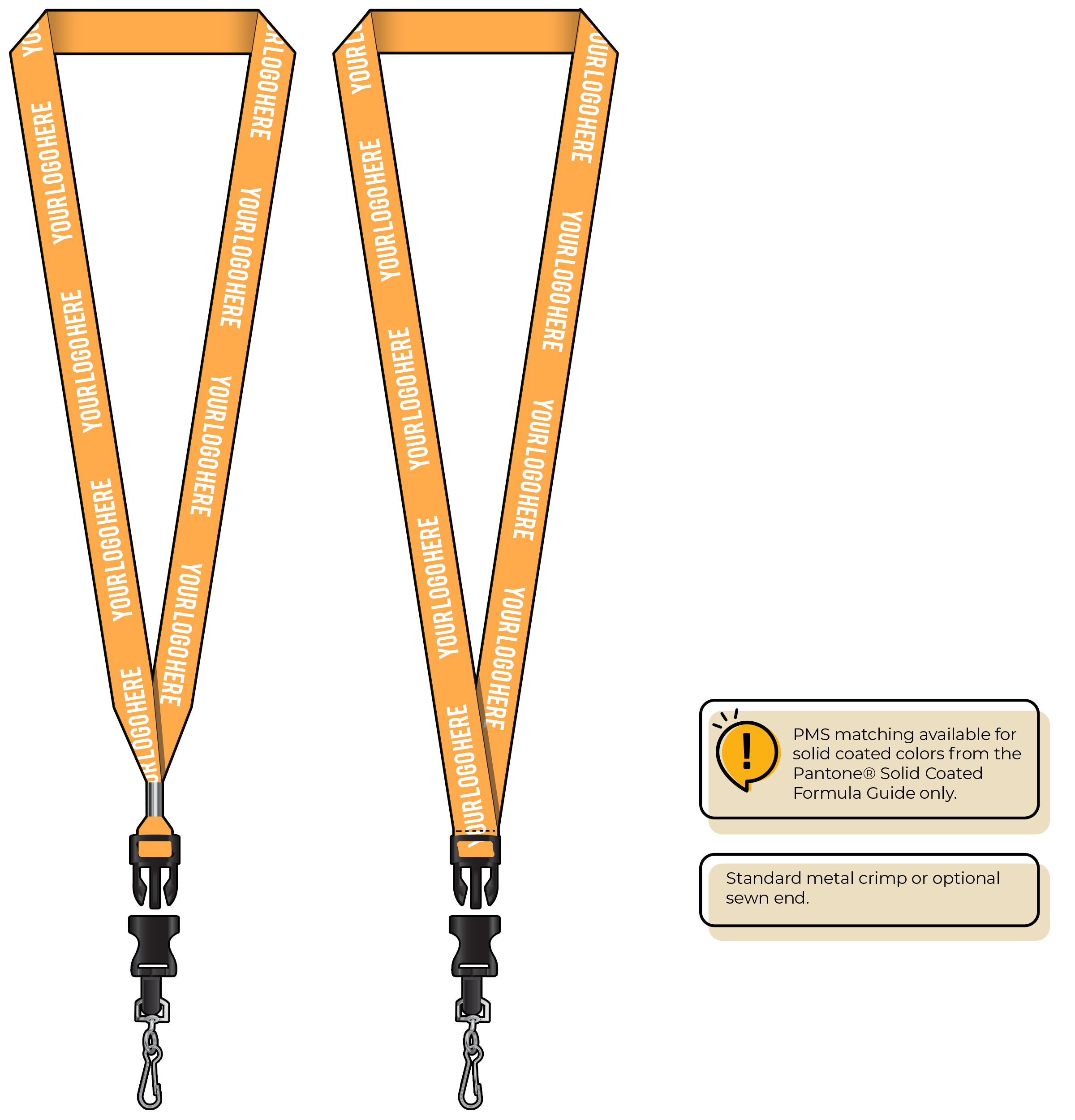 BHN013 | 3/4" Neon MicroWeave Silkscreen Lanyards :: DETACH BUCKLE