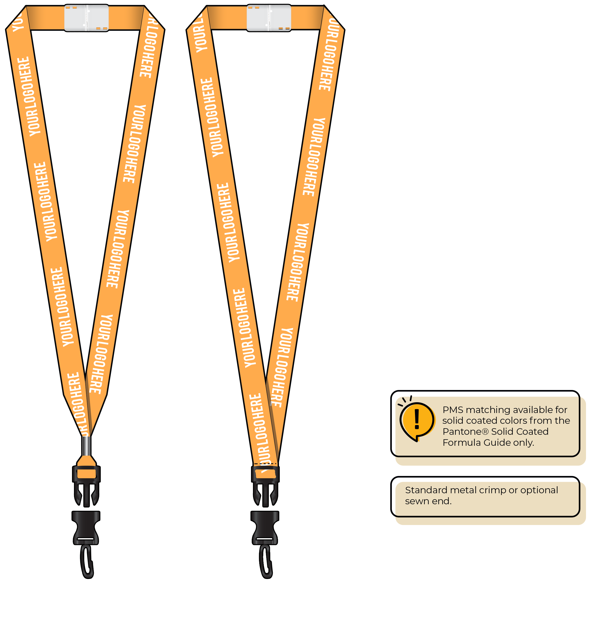 BHN013 | 3/4" Neon MicroWeave Silkscreen Lanyards :: DETACH BUCKLE