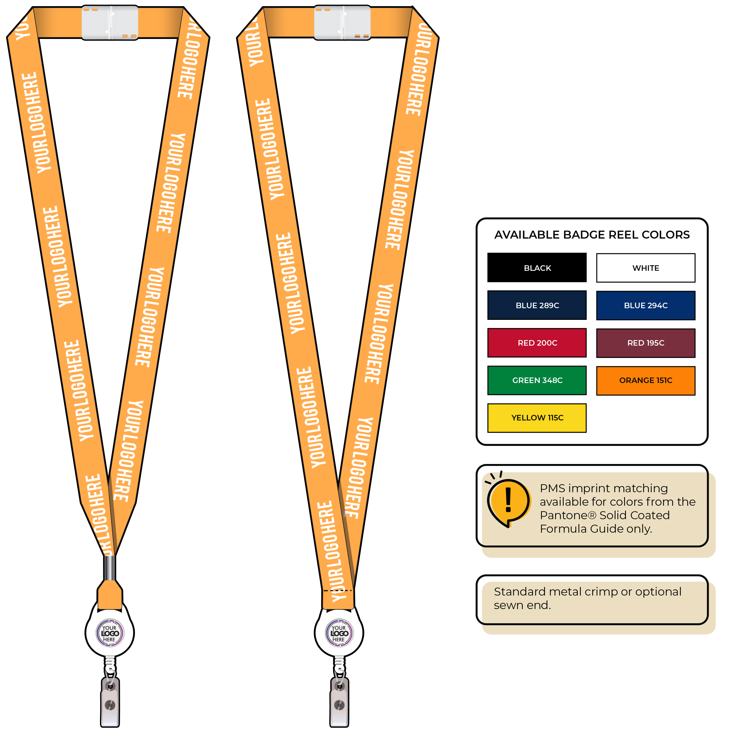 BHN013 | 3/4" Neon MicroWeave Silkscreen Lanyards :: NON-STANDARD END ATTACHMENTS