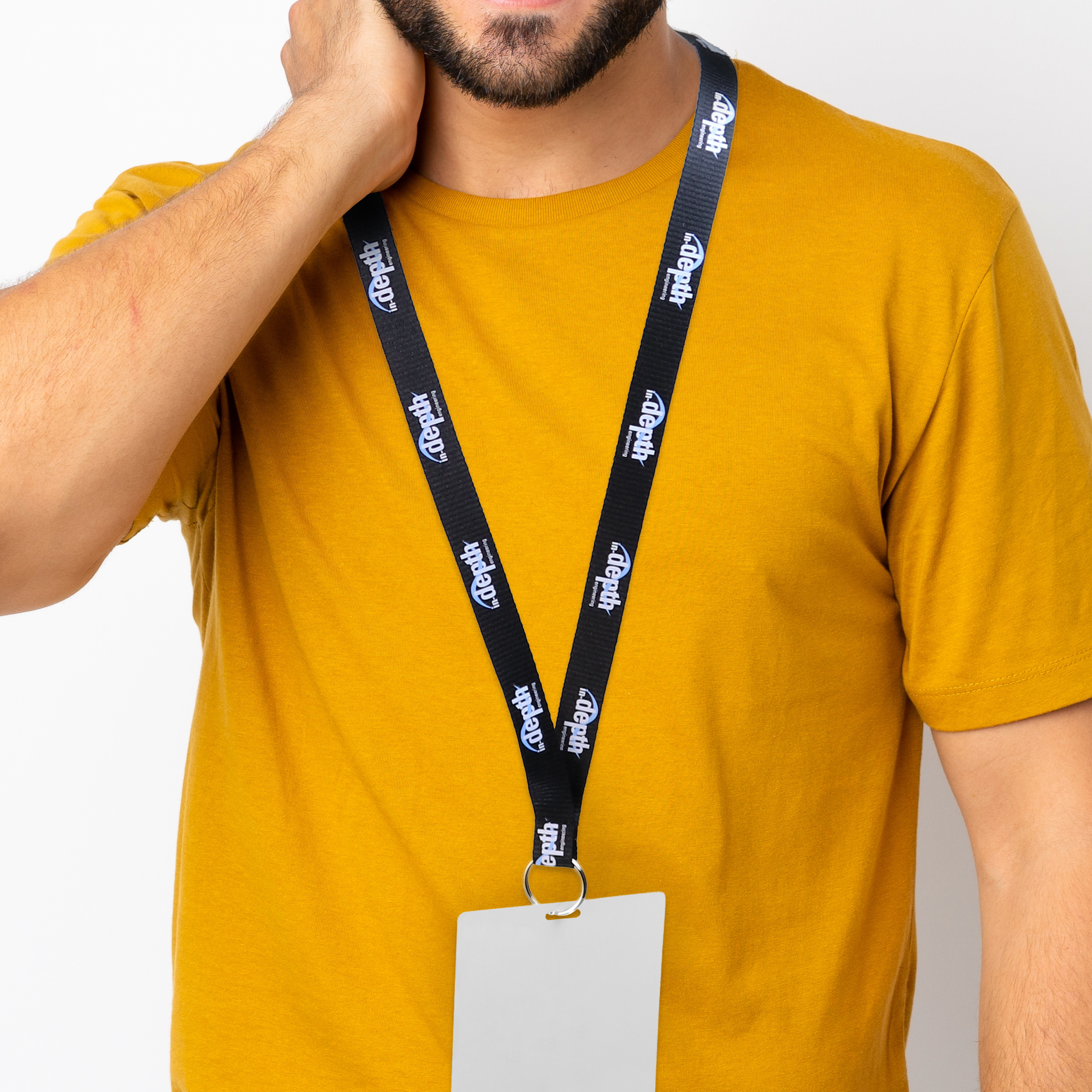 BH0012 | 5/8" MicroWeave Silkscreen Lanyards :: STANDARD END ATTACHMENTS
