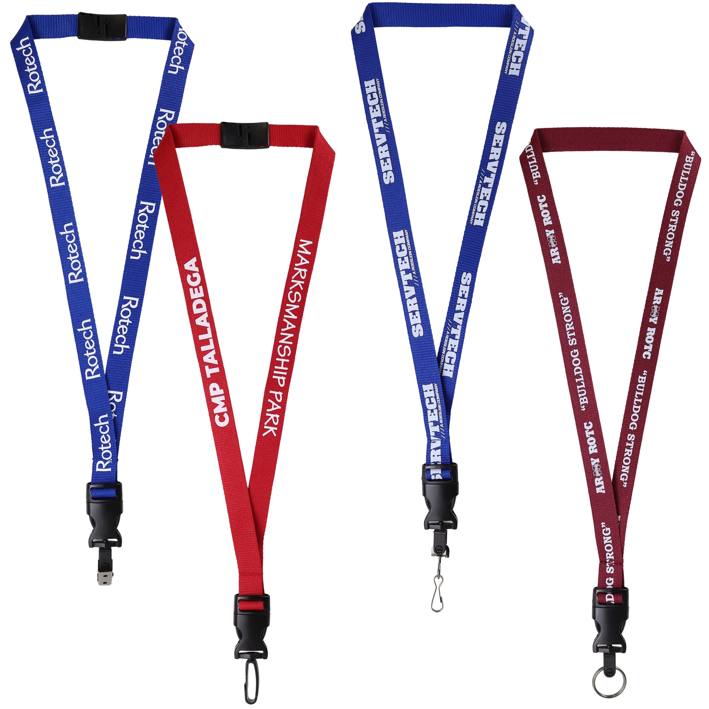 BH0013 | 3/4" MicroWeave Silkscreen Lanyards :: DETACH BUCKLE