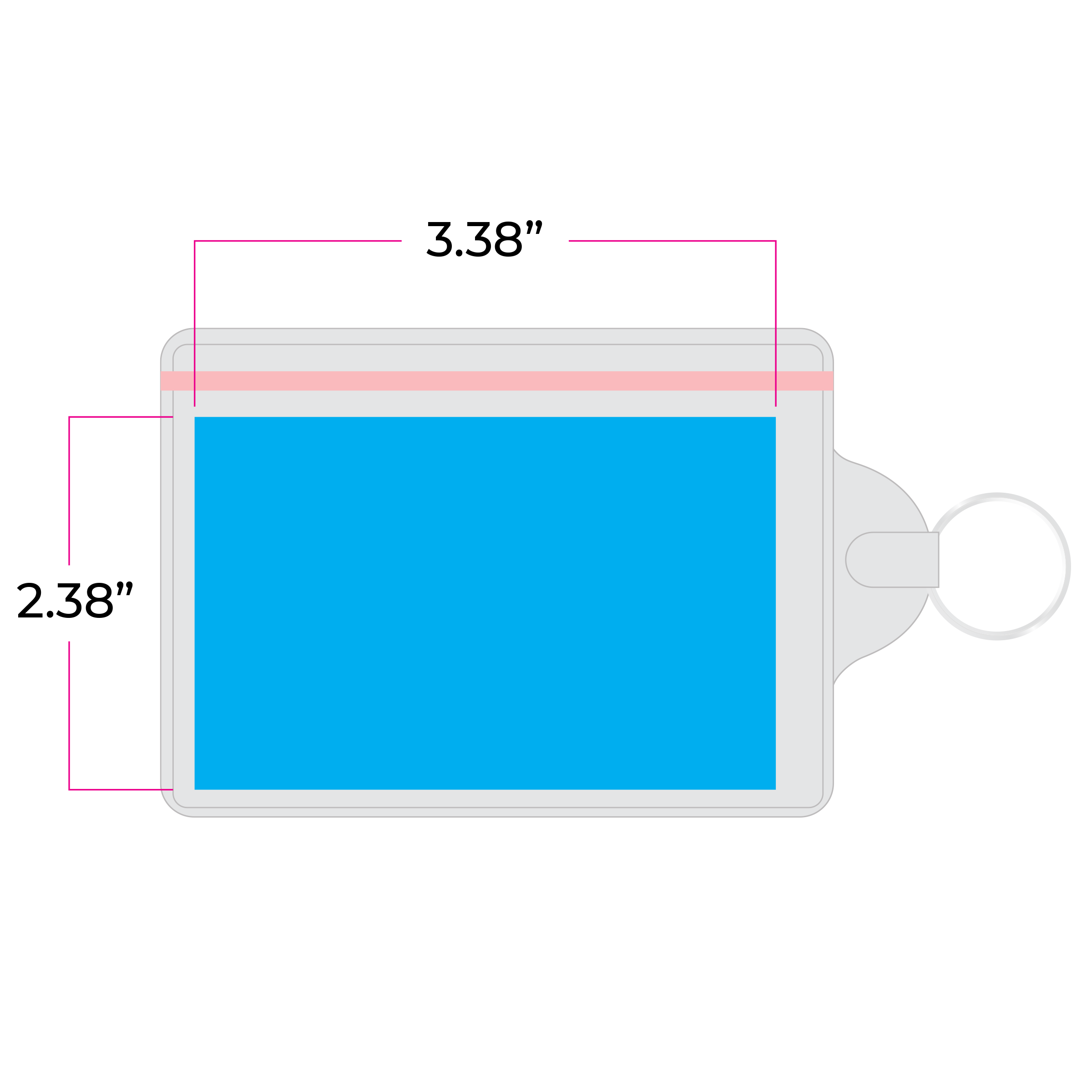 BH1111 | Sealable Card Holder with Split Ring