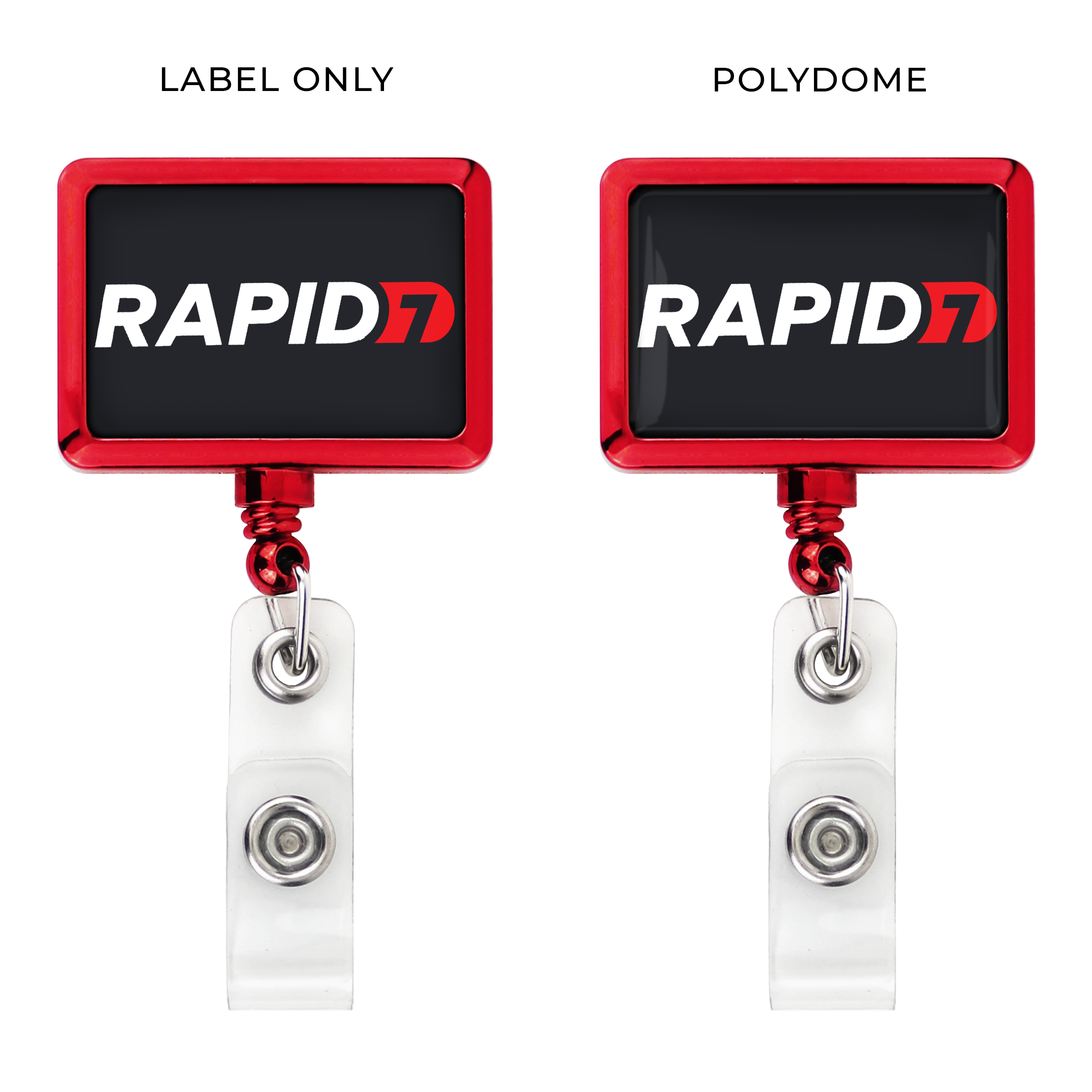 BH18 | JUMBO Rectangle Badge Reel :: COLOR CHROME