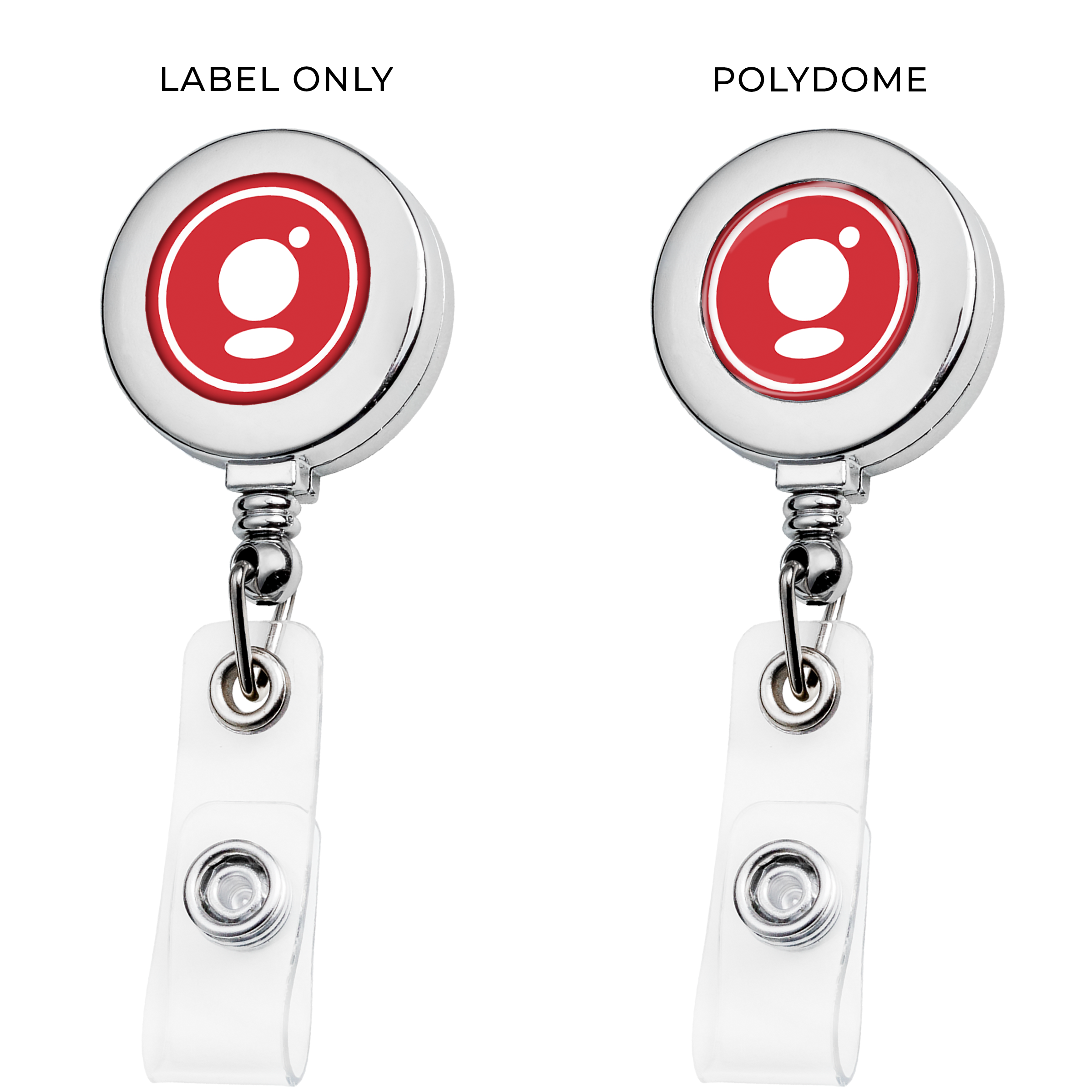 BH3030 | Round Badge Reel :: CHROME & GOLD