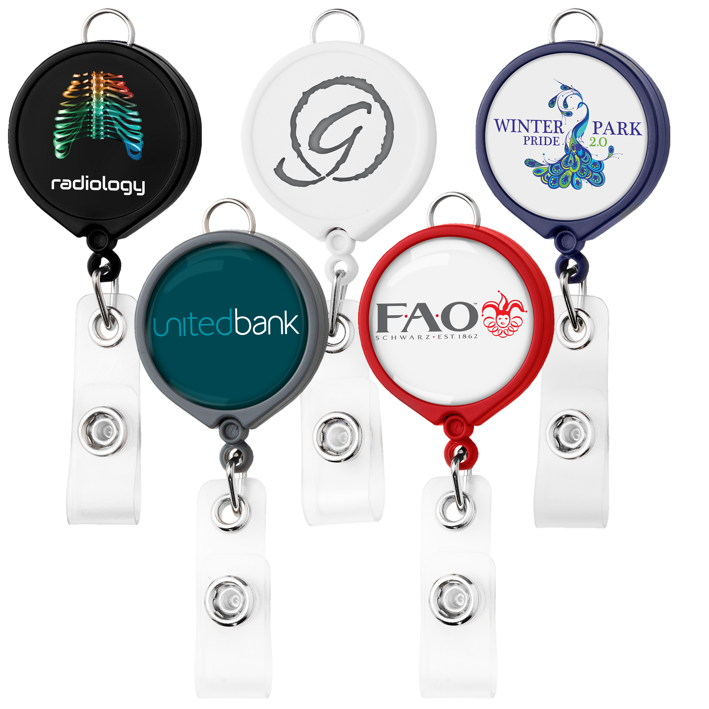 BH30 | Large Face Badge Reel with Lanyard Attachment
