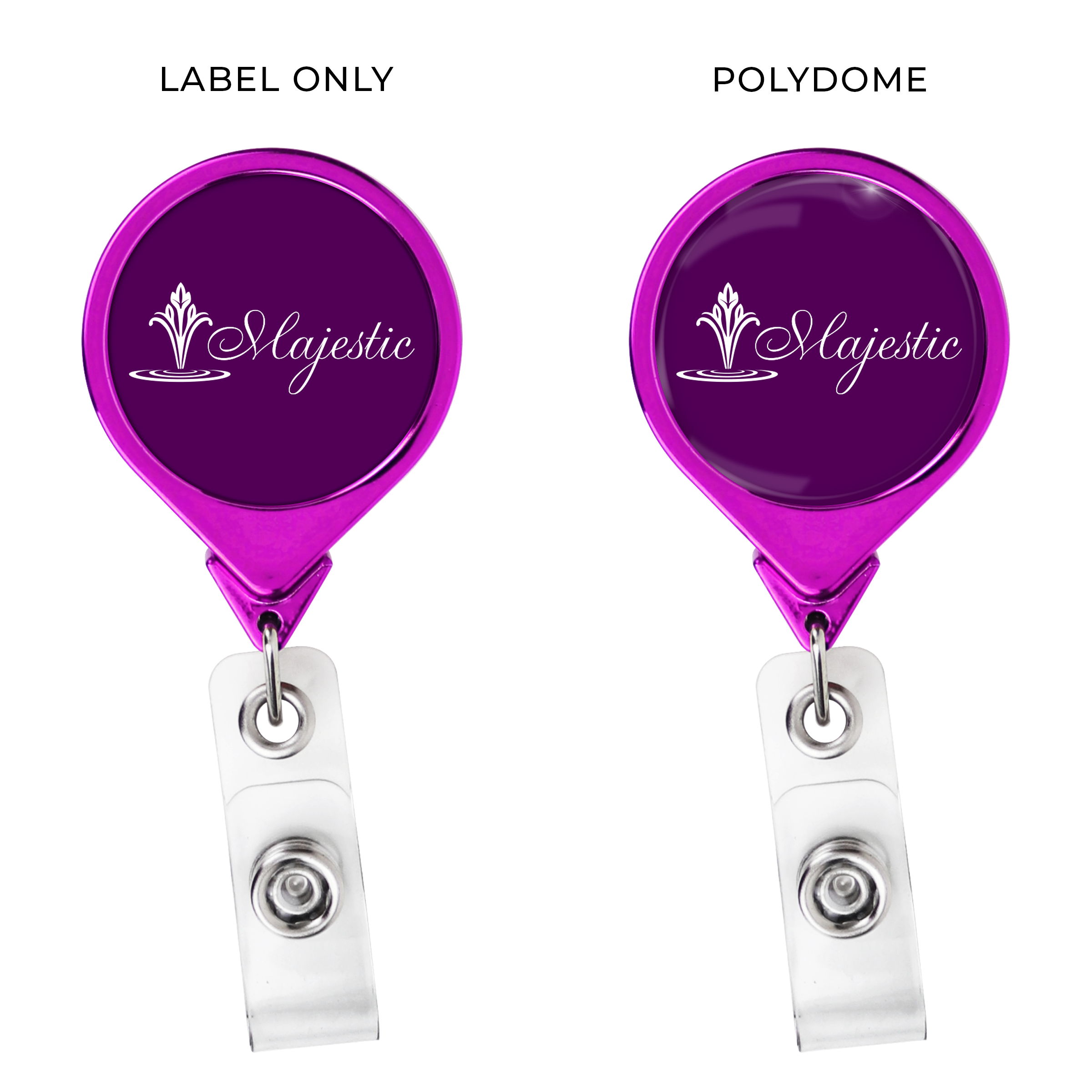 BH44 | JUMBO Round Badge Reel :: COLOR CHROME