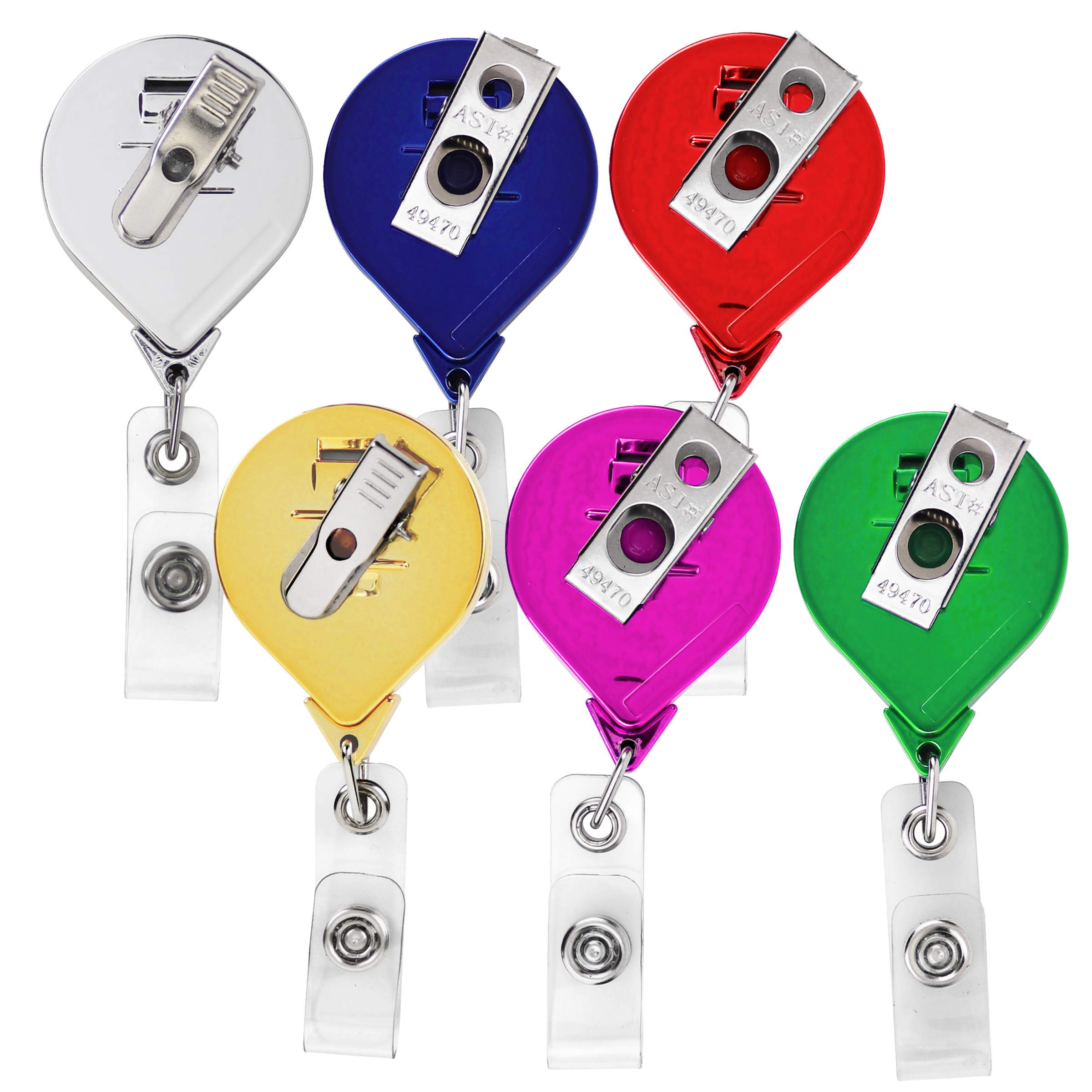 BH44 | JUMBO Round Badge Reel :: METALLIC