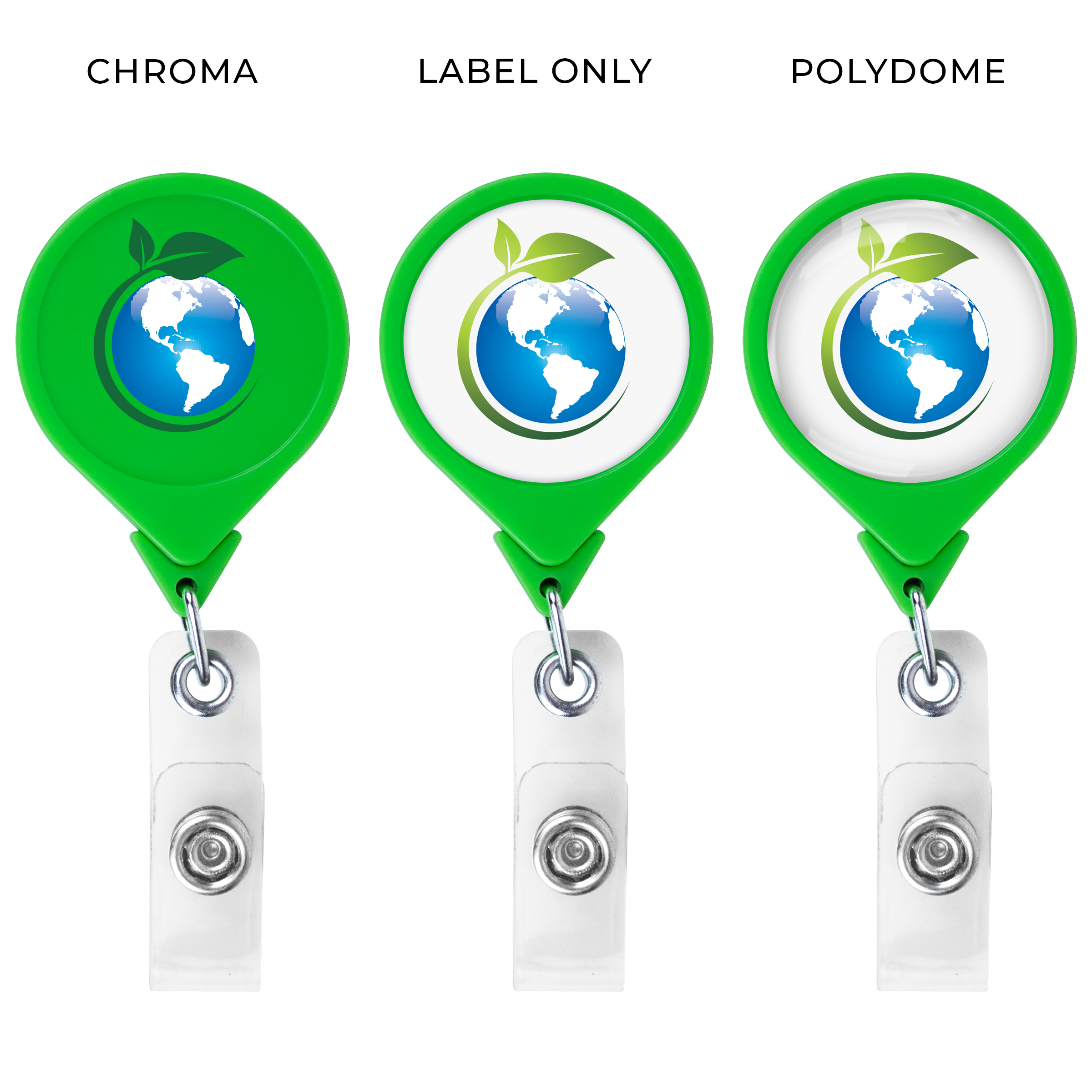 BH44N | JUMBO Round Badge Reel :: NEON