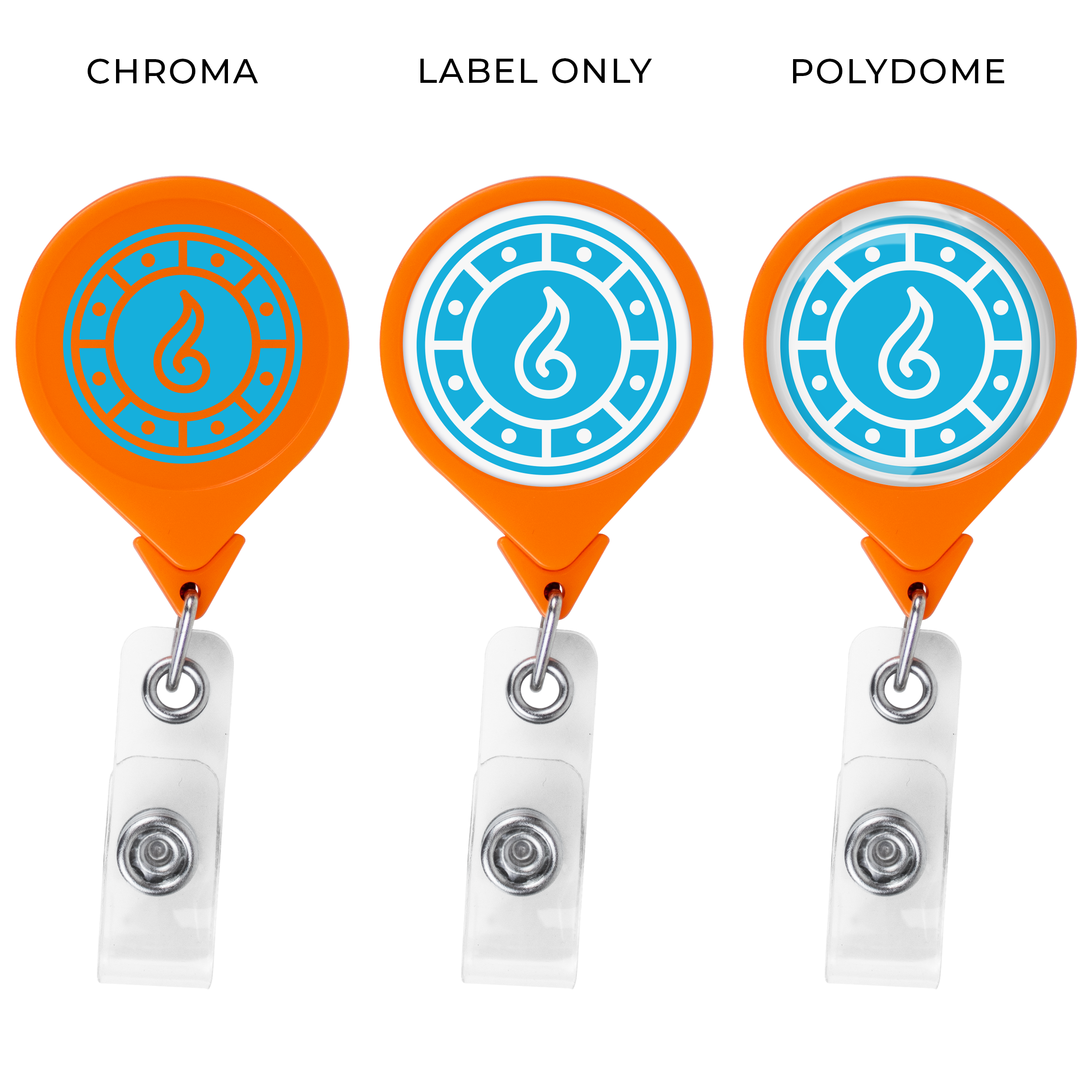 BH44N | JUMBO Round Badge Reel :: NEON