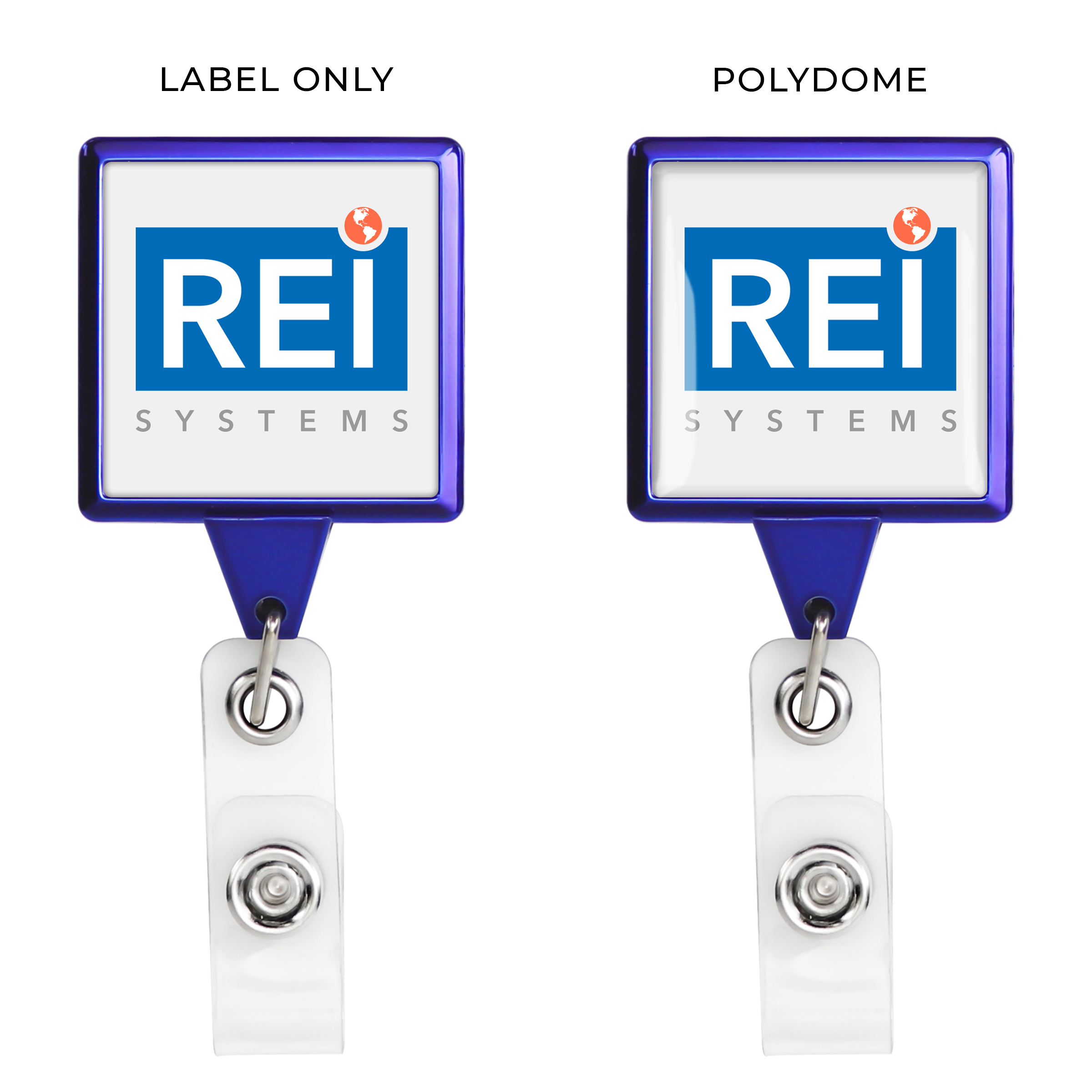 BH55 | JUMBO Square Badge Reel :: COLOR CHROME