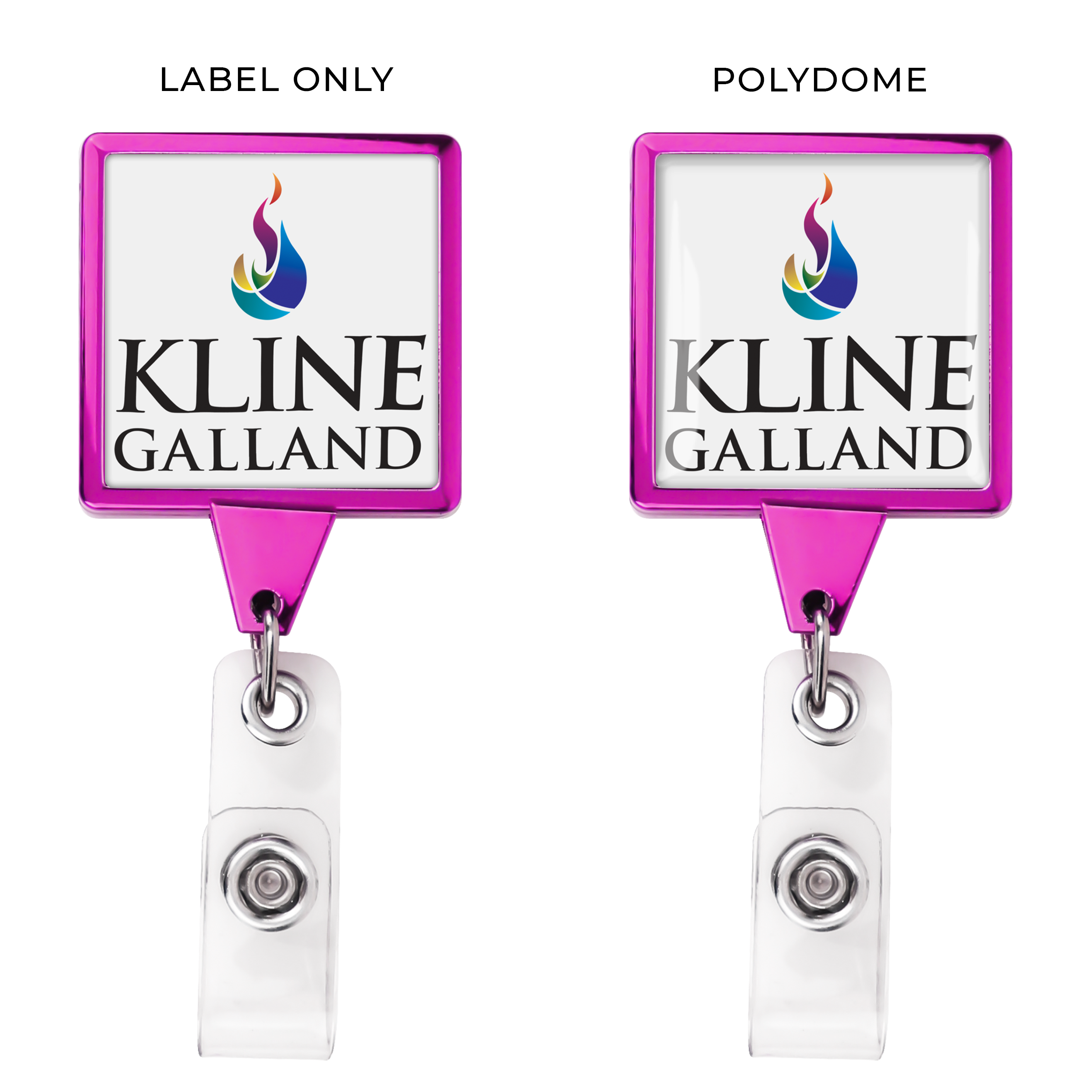 BH55 | JUMBO Square Badge Reel :: COLOR CHROME