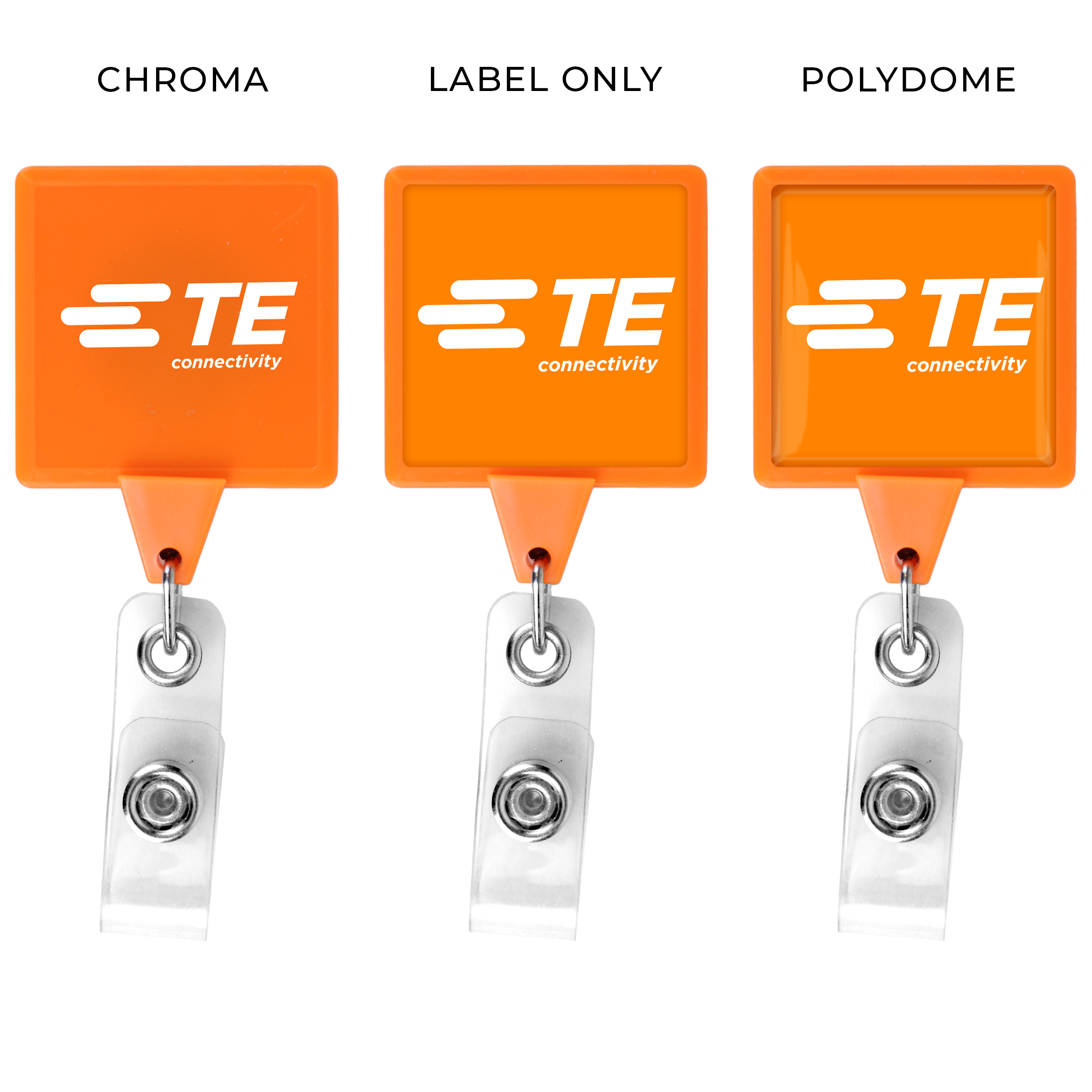 BH55N | JUMBO Square Badge Reel :: NEON