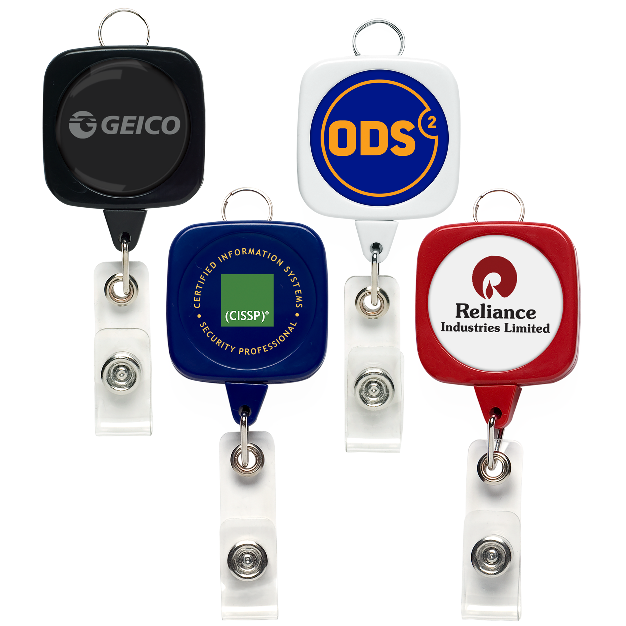 BH611 | JUMBO Sqround Badge Reel with Lanyard Attachment