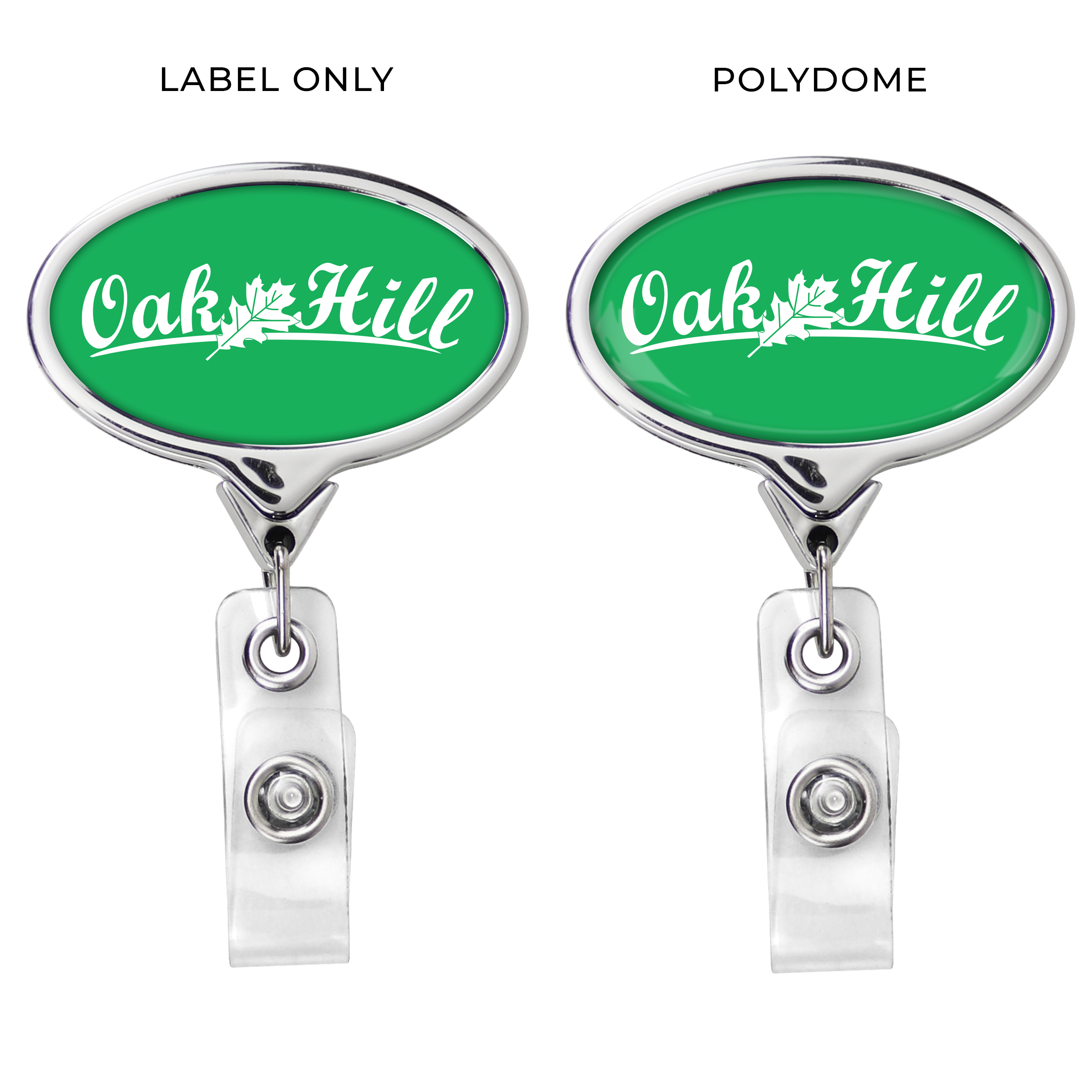 BH66 | JUMBO Oval Badge Reel :: CHROME