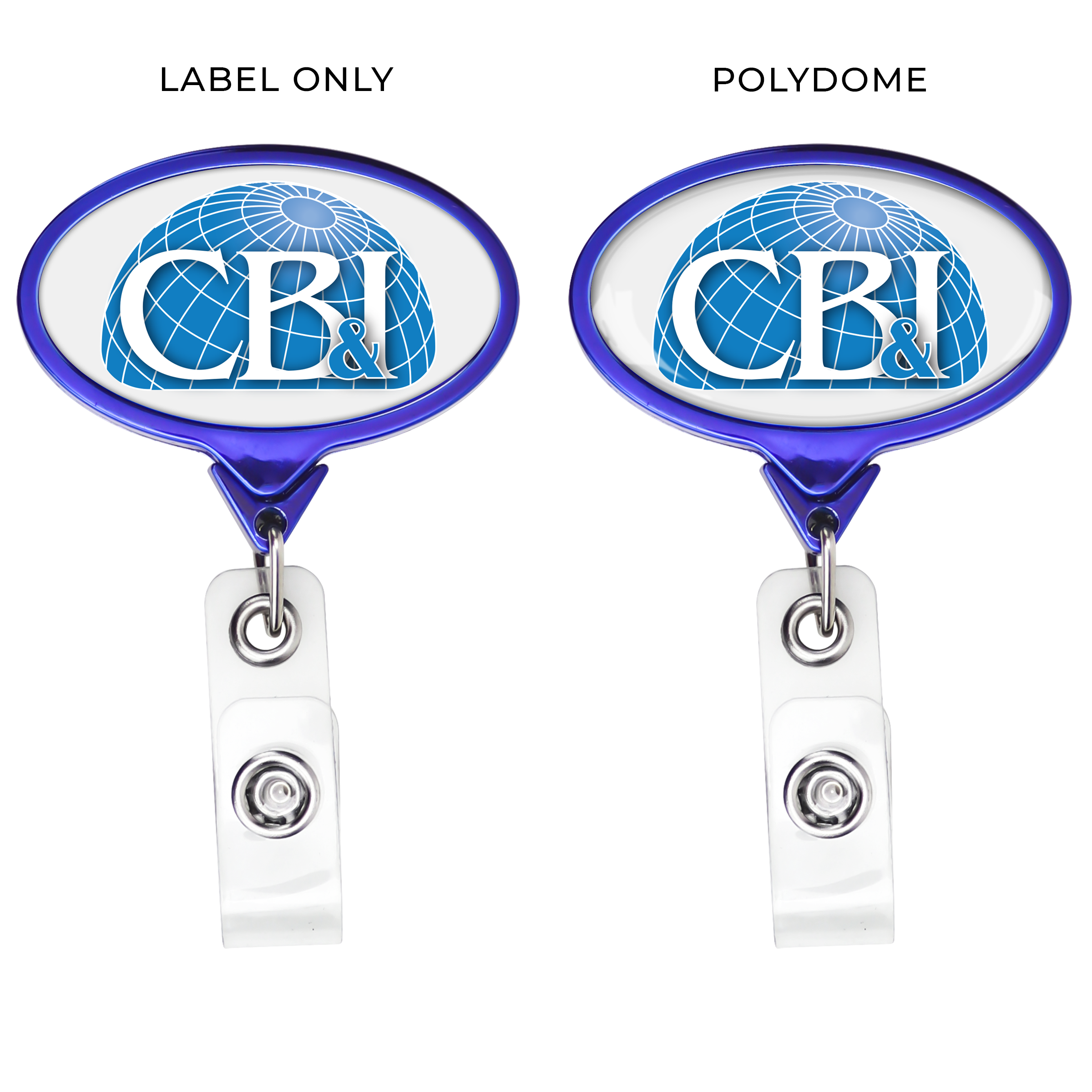 BH66 | JUMBO Oval Badge Reel :: COLOR CHROME