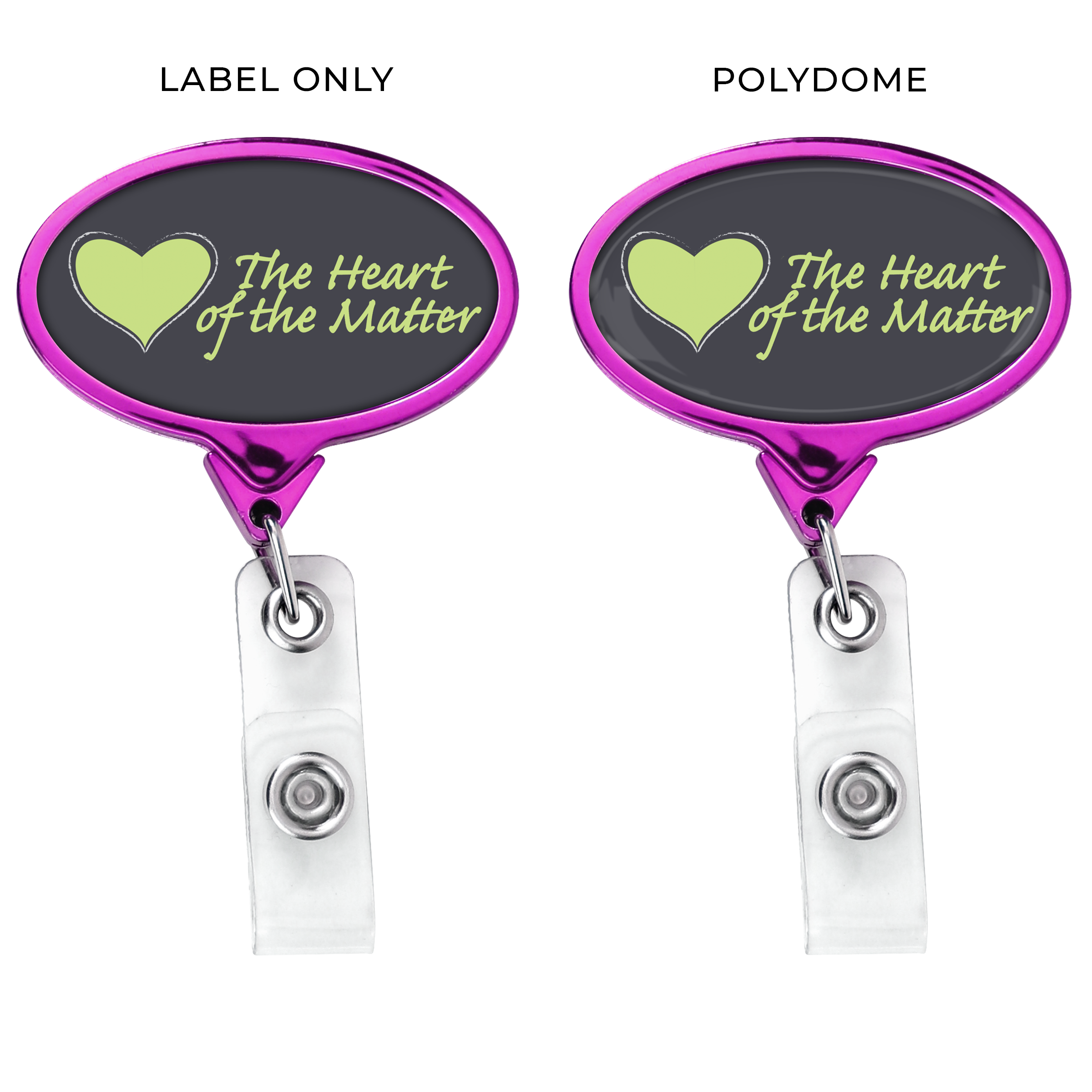 BH66 | JUMBO Oval Badge Reel :: COLOR CHROME