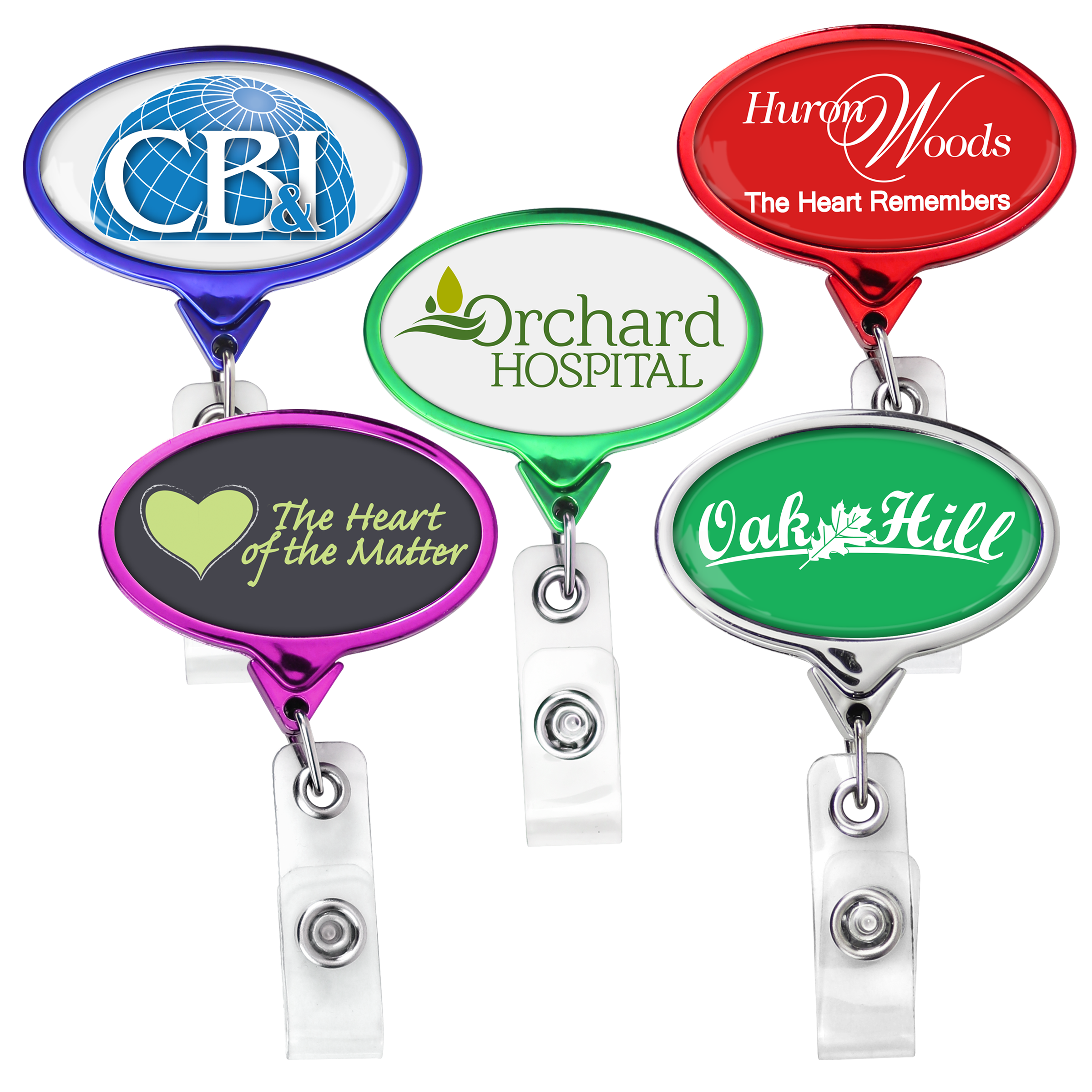 BH66 | JUMBO Oval Badge Reel :: METALLIC