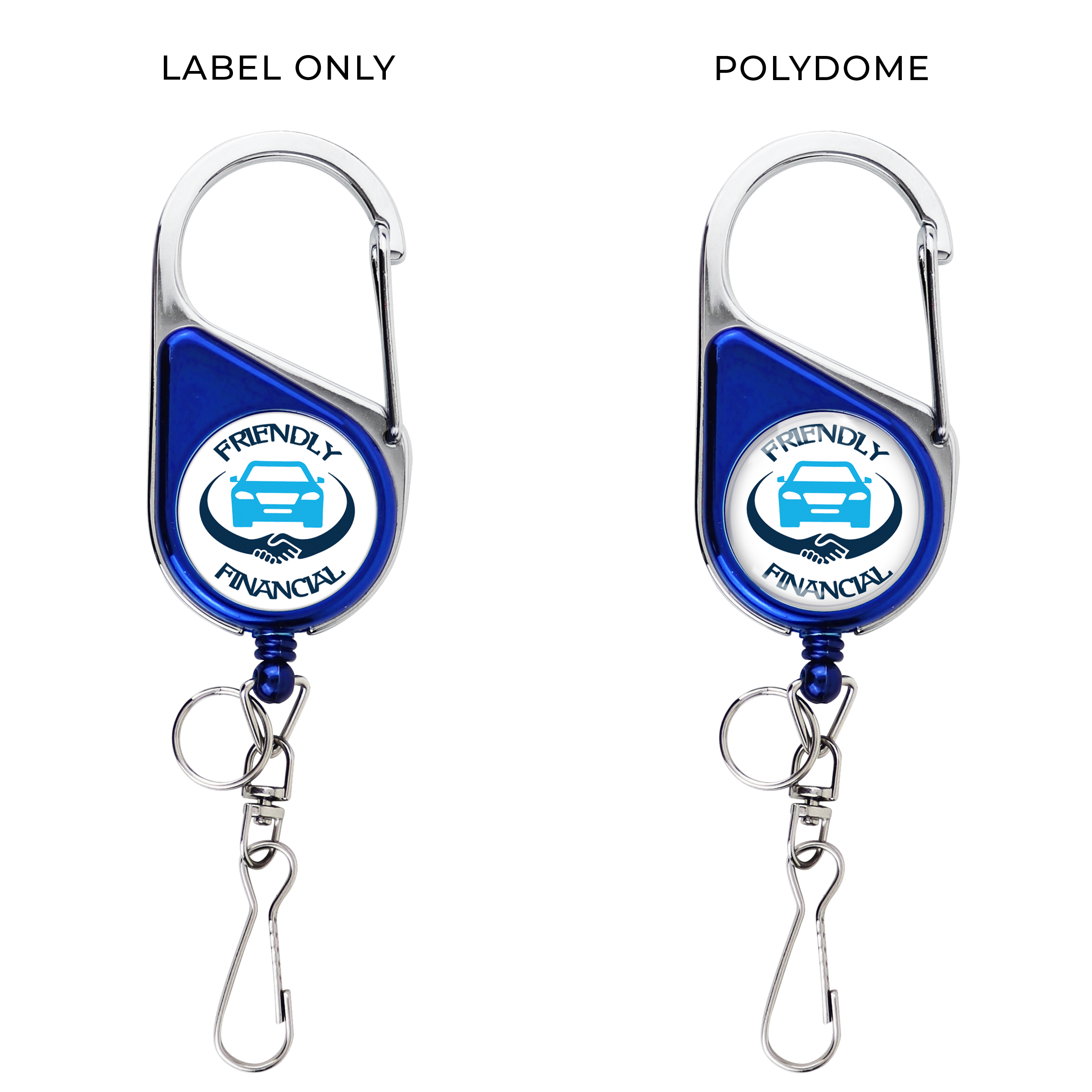 BH69 | Heavy-Duty Carabiner Badge Reel :: COLOR CHROME