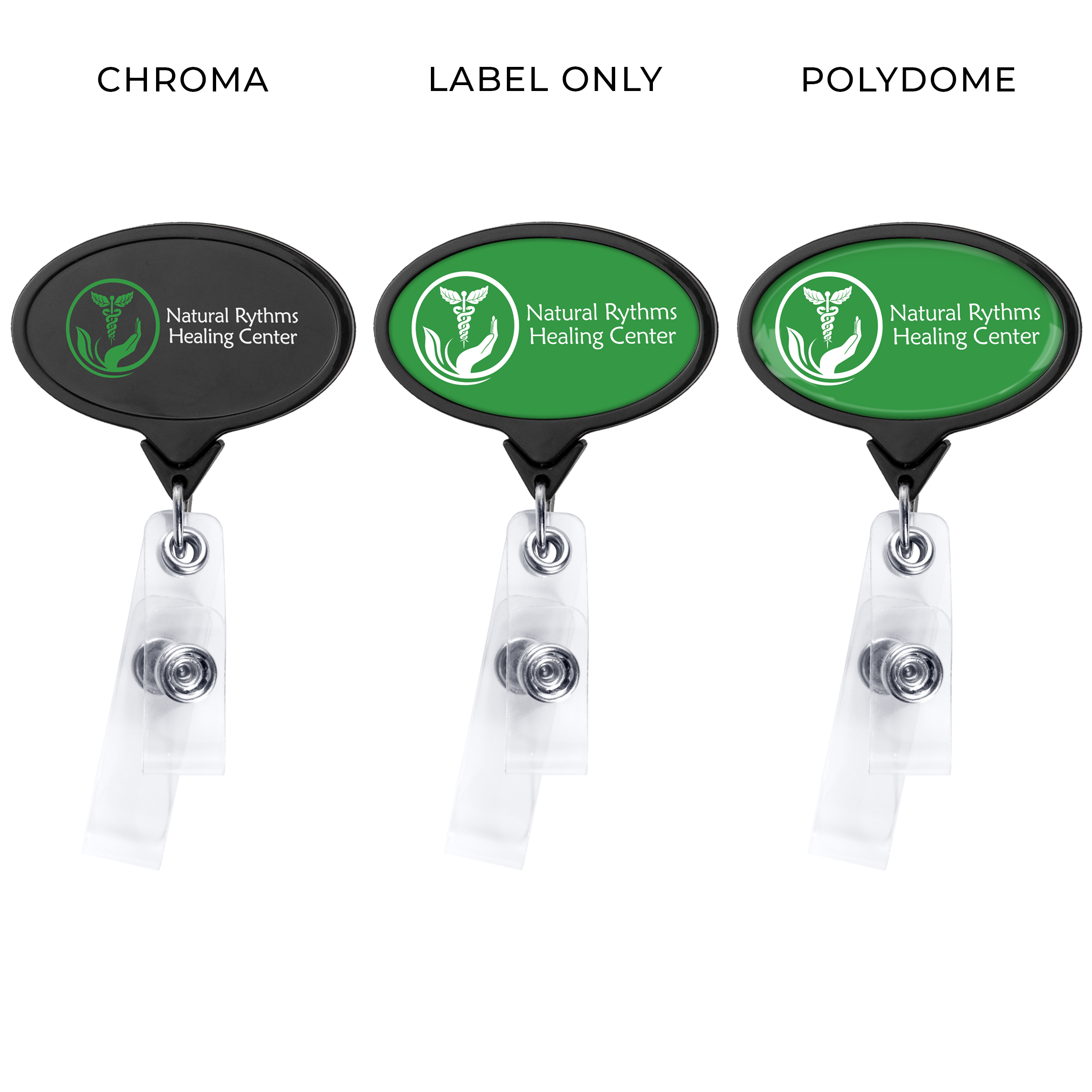BHQ66 | JUMBO Anti-Microbial Oval 2-Strap Badge Reel