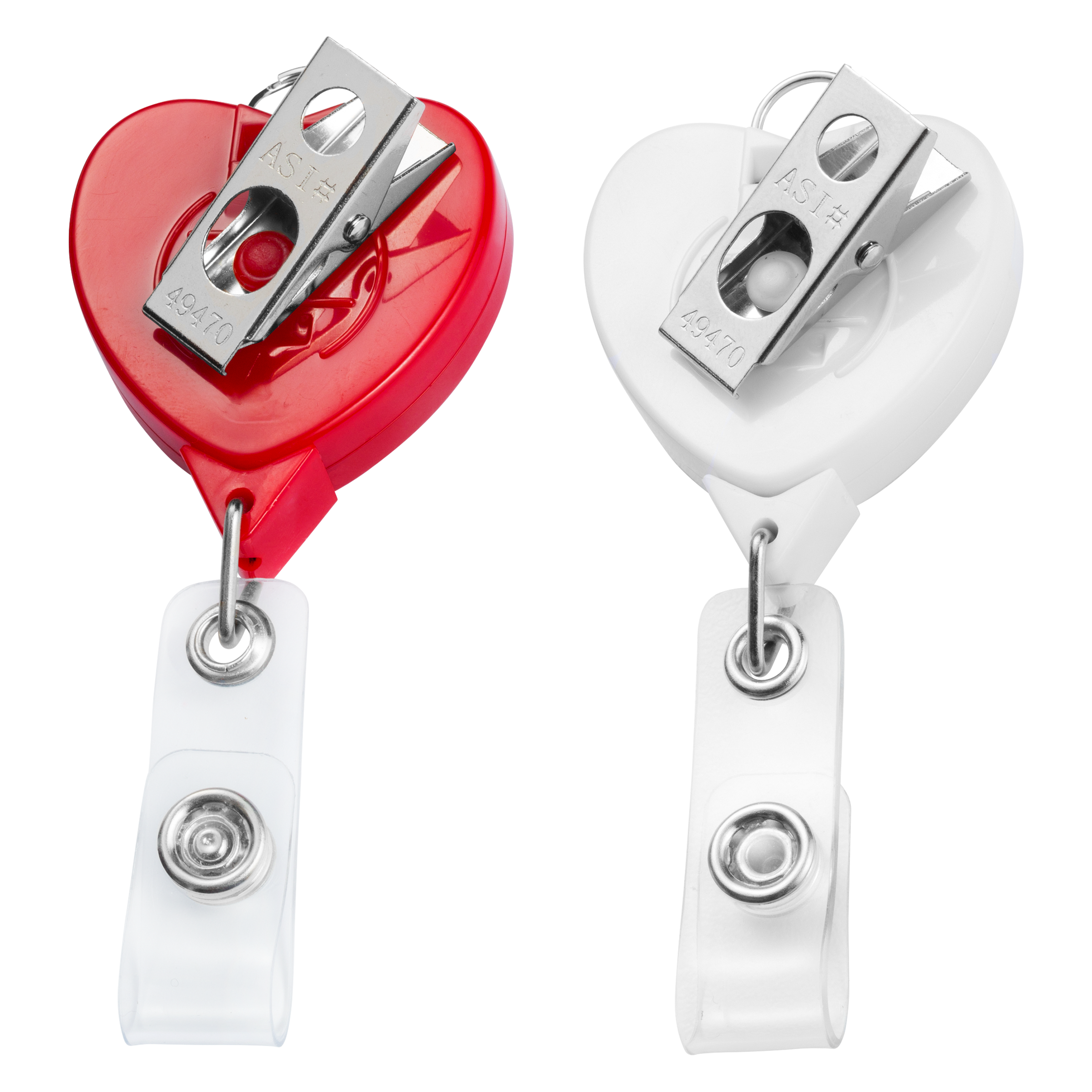 BHR85 | JUMBO Heart Badge Reel with Lanyard Attachment