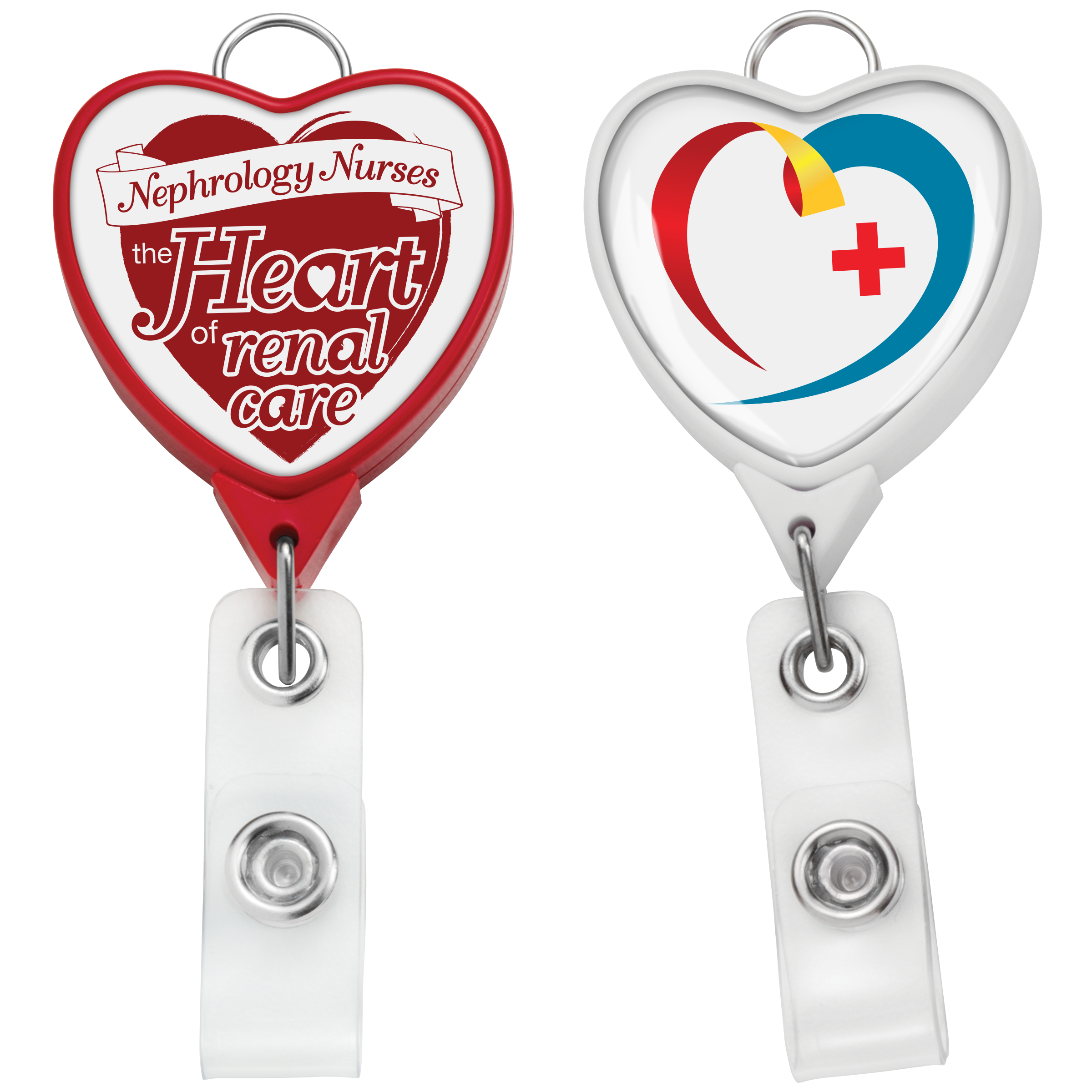BHR85 | JUMBO Heart Badge Reel with Lanyard Attachment