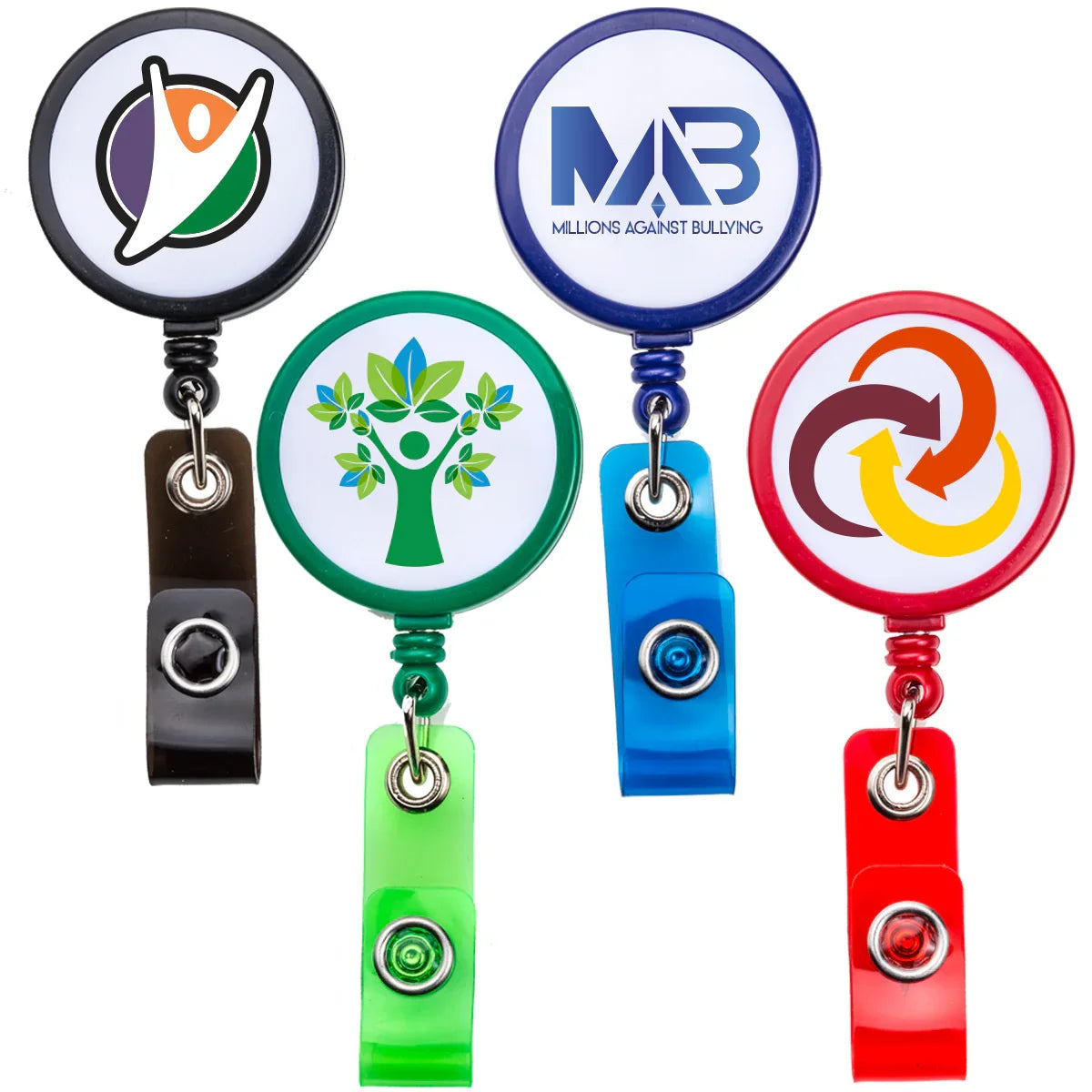 BHW44 | White Face Badge Reel