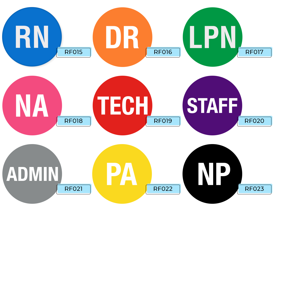 Pre-Decorated Position Badge Reels