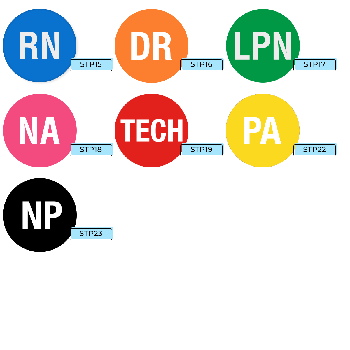 Pre-Decorated Position Stethoscope ID Tags