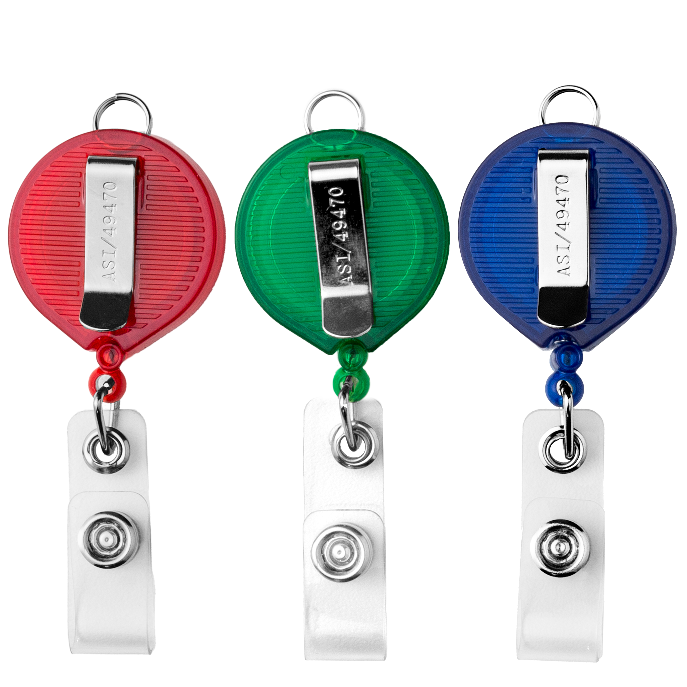 TBH30 | Translucent Large Face Badge Reel with Lanyard Attachment