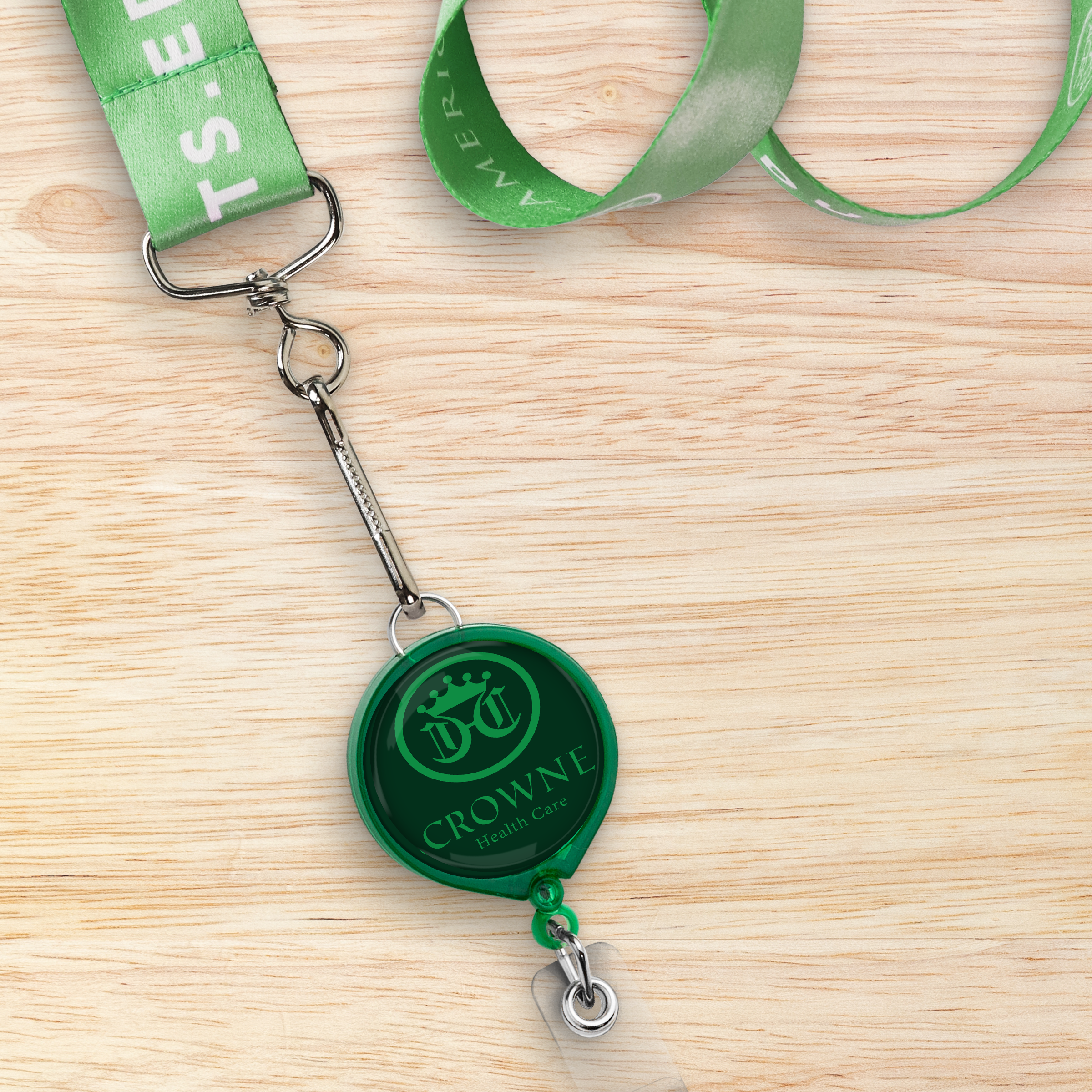 TBH30 | Translucent Large Face Badge Reel with Lanyard Attachment