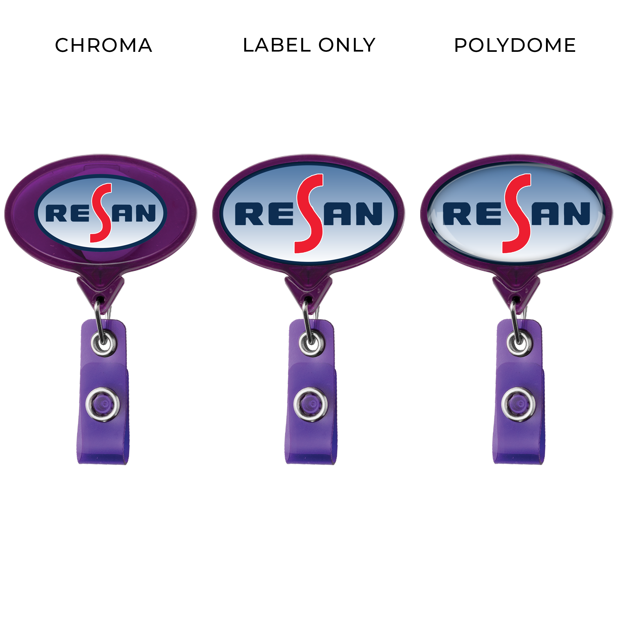 TBH66 | JUMBO Translucent Oval Badge Reel