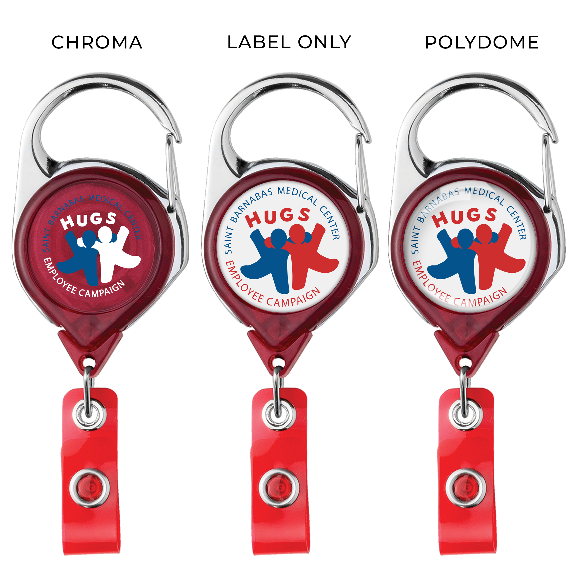 TBH68 | Translucent Belt Clip Carabiner Badge Reel