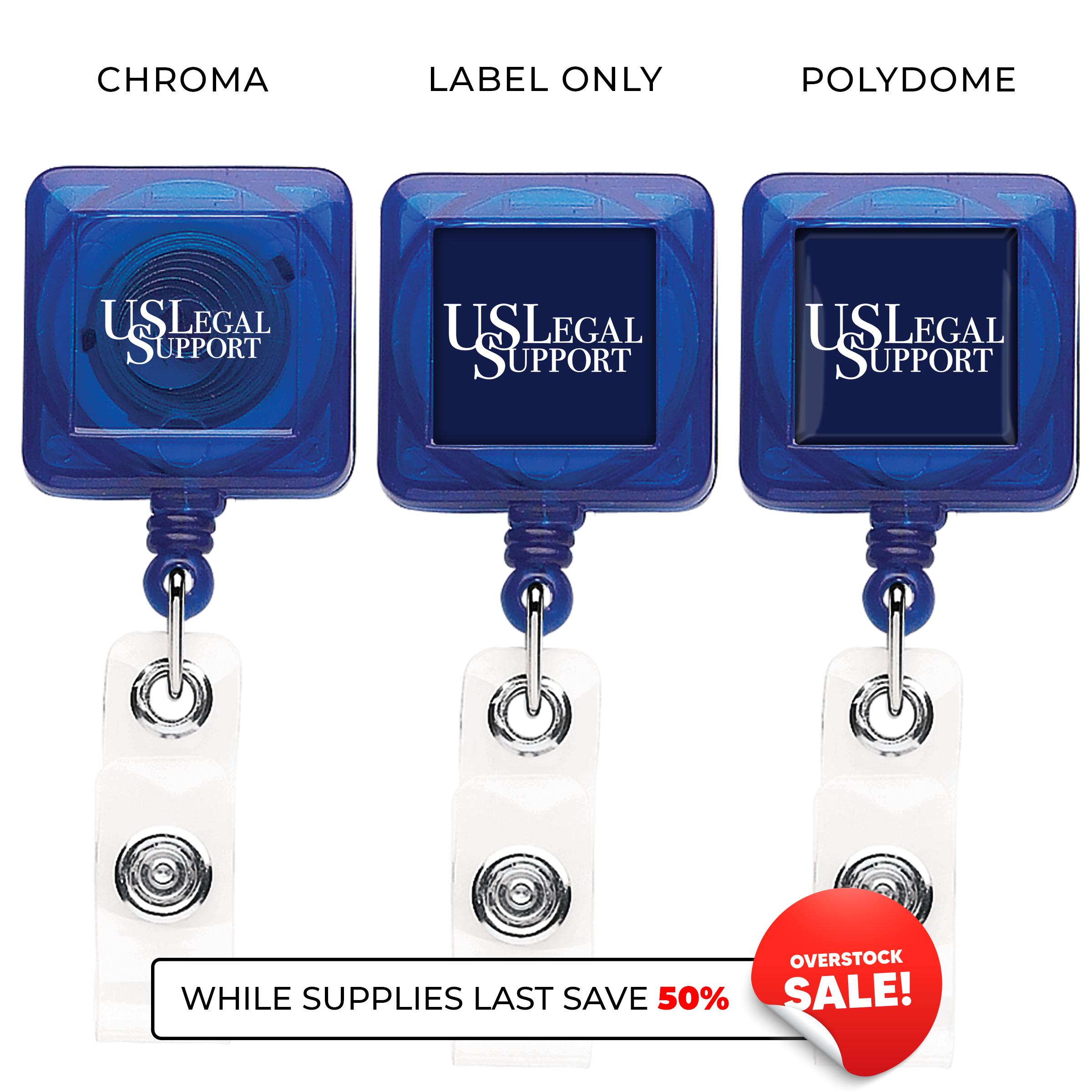 TBHS40 | BETTER Translucent Square Badge Reel
