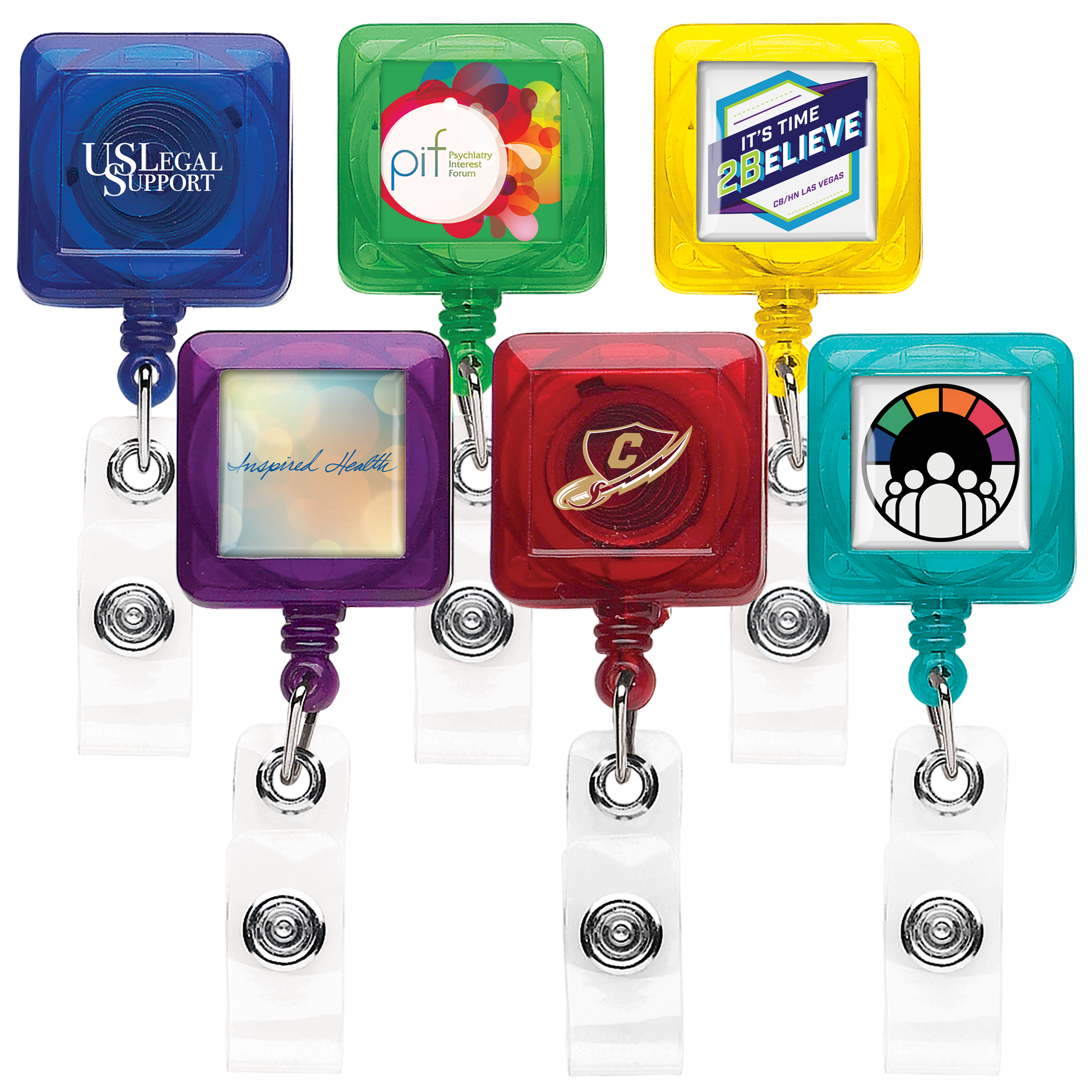 TBHS40 | BETTER Translucent Square Badge Reel