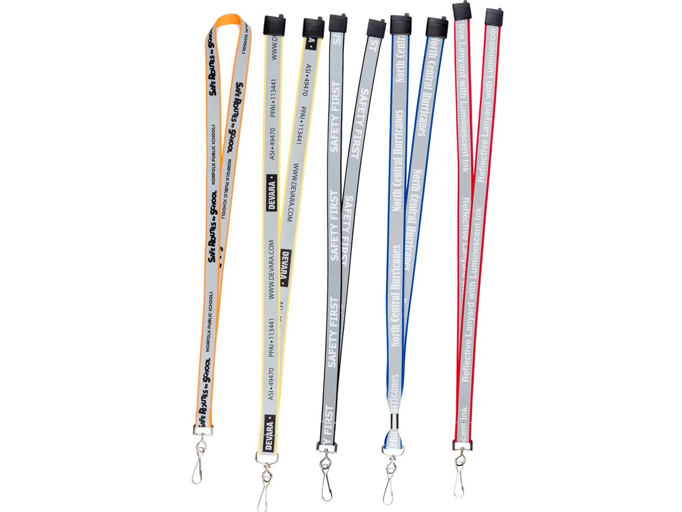 BH0027:  3/4″ Reflective Silk Screen Lanyard