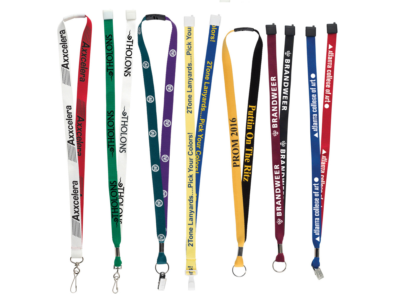 BH0052:  3/4″ Two Tone Silk Screen Lanyard