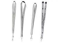 BH0077: 3/4" Silver Glitter Silk Screen Lanyard